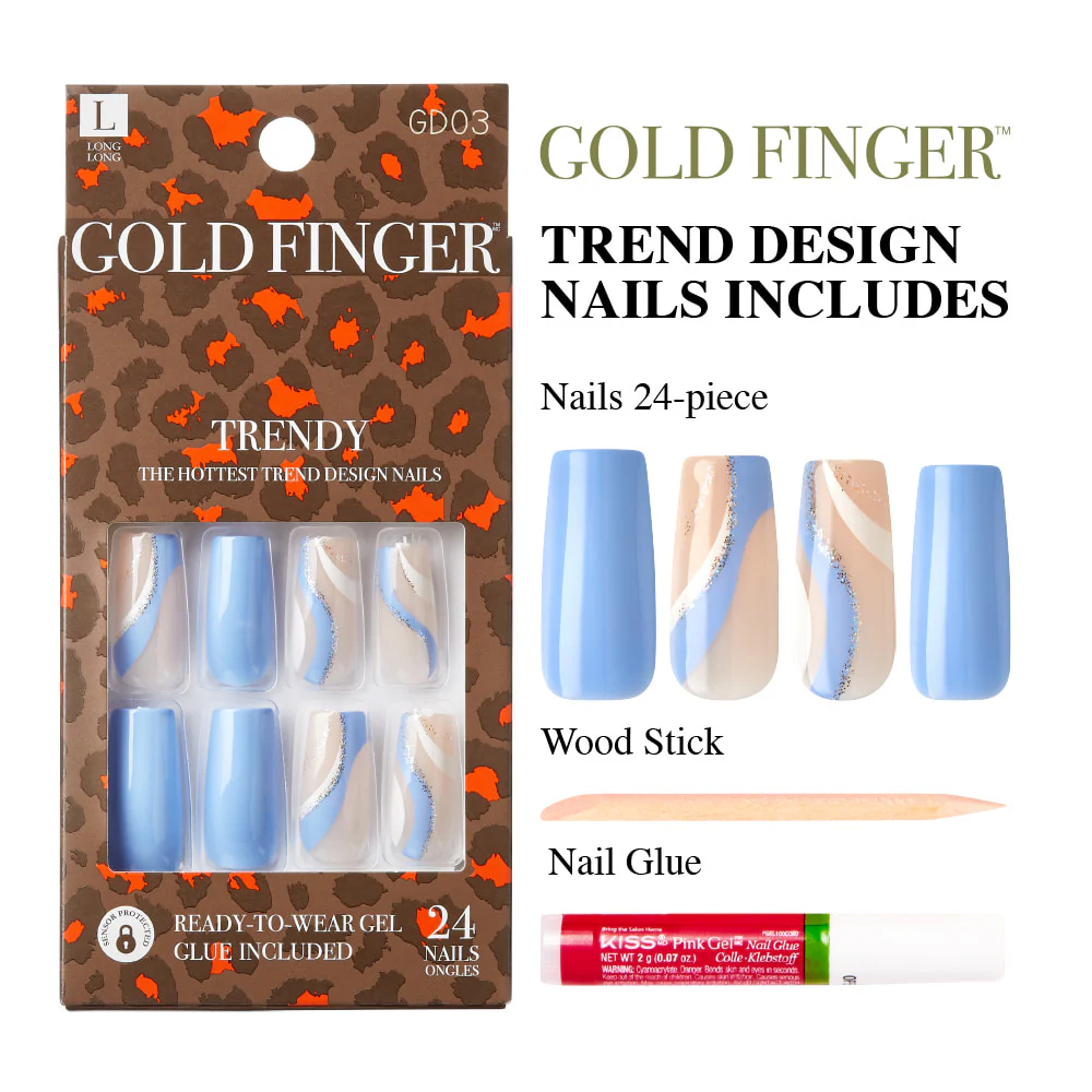 Gold Finger Trendy Nails - Image 4