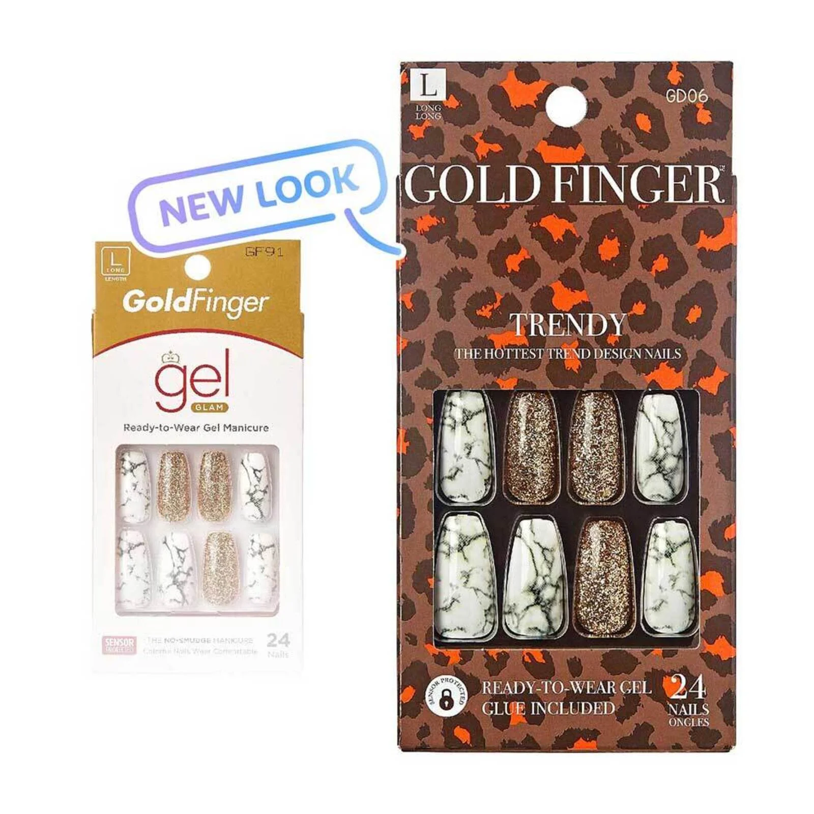 Gold Finger Trendy Nails - Image 2