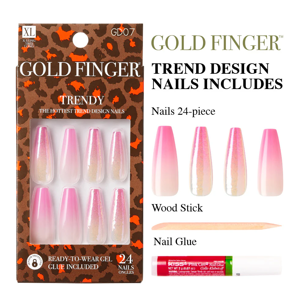 Gold Finger Trendy Nails - Image 3
