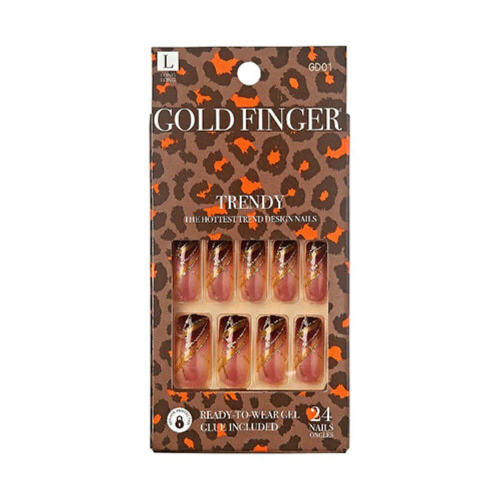 Gold Finger Trendy Nails - Image 2