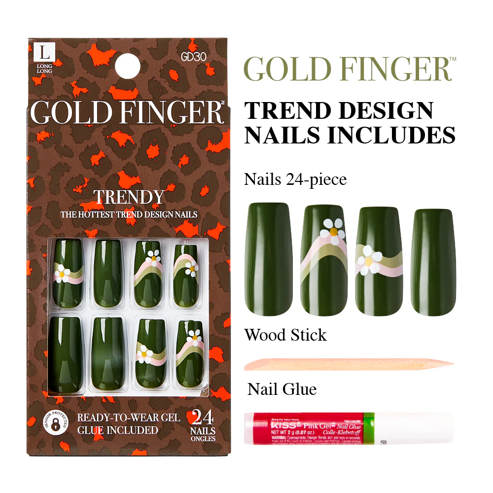 Gold Finger Trendy Nails - Image 4