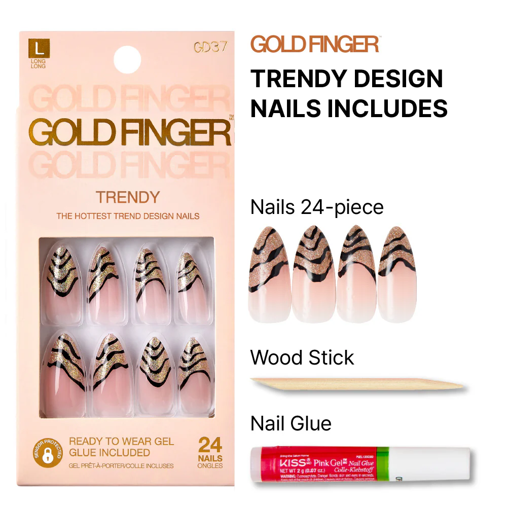Gold Finger Trendy Nails - Calm & Patient - Image 4