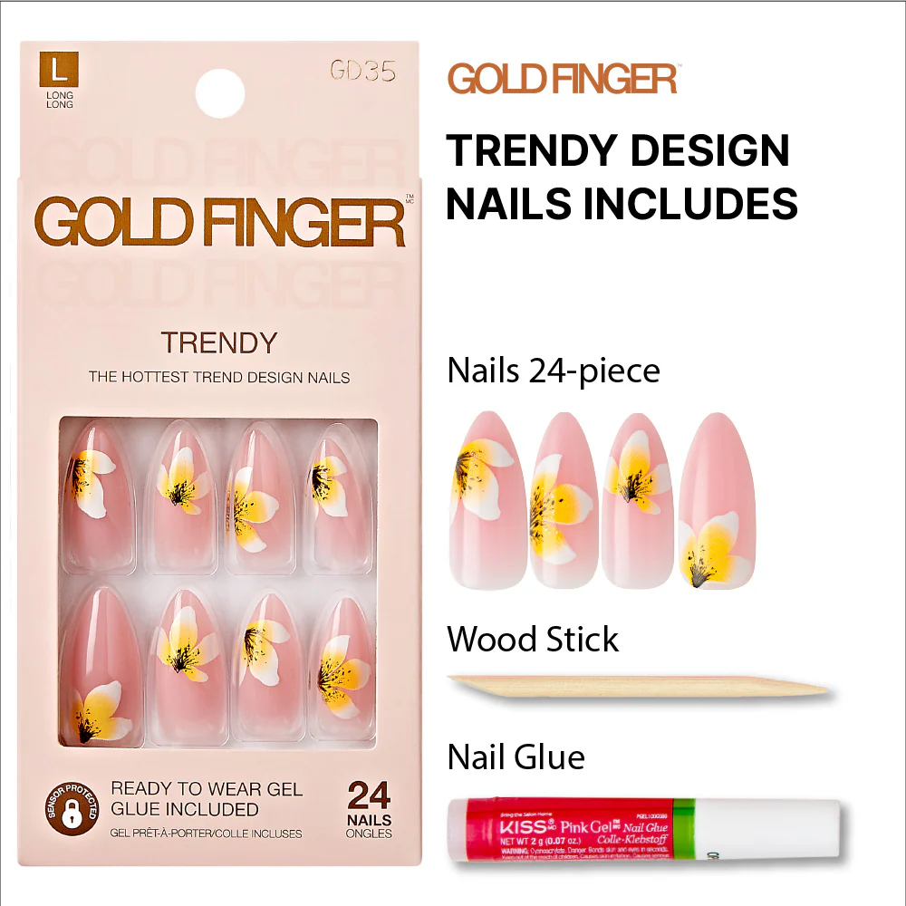 Gold Finger Trendy Nails - Live Forever - Image 4