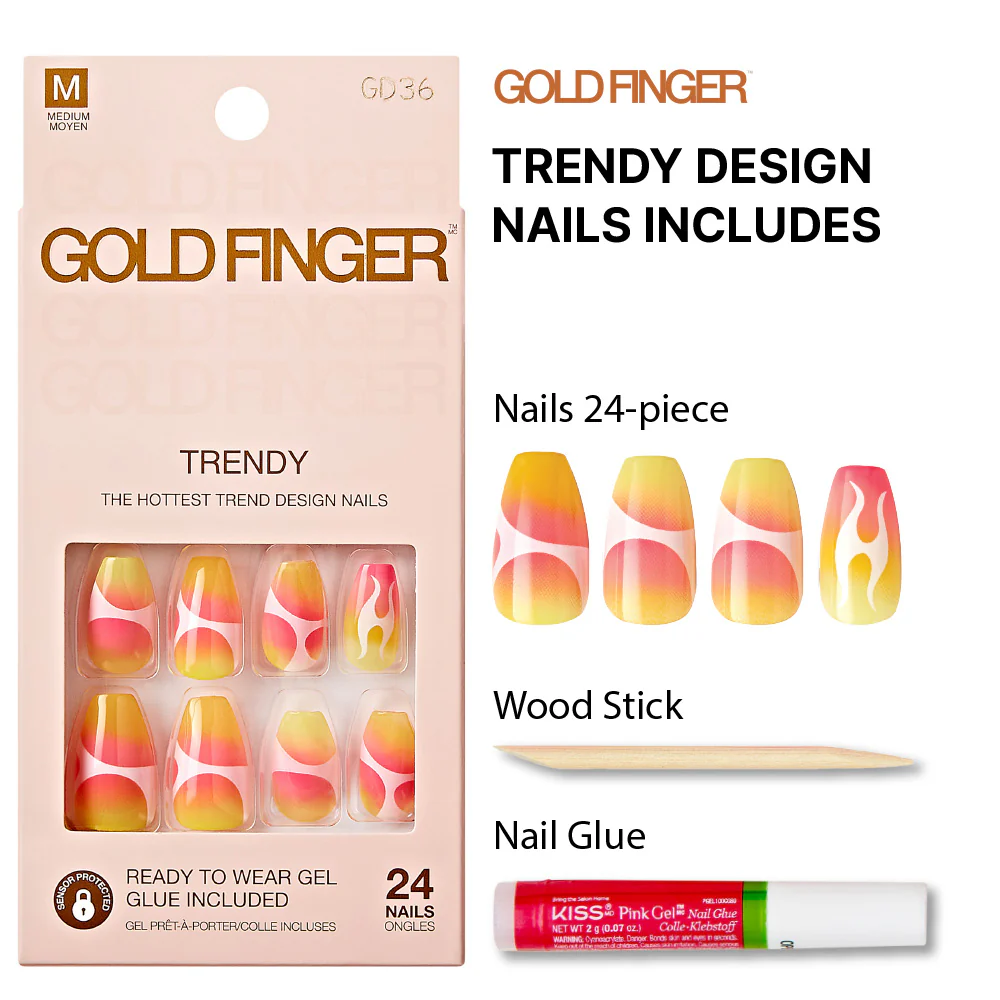 Gold Finger Trendy Nails - Same Friends - Image 4