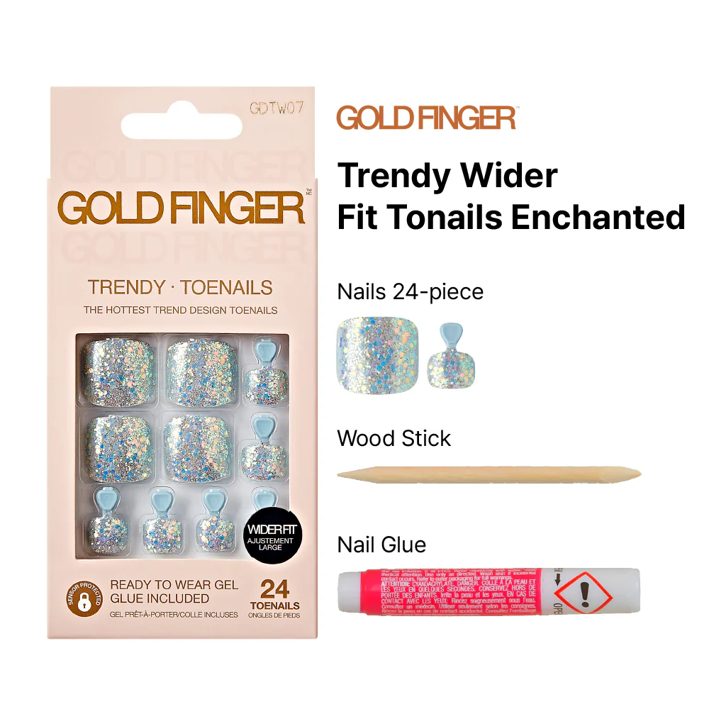 Gold Finger Trendy Wider Fit Toenails - Enchanted - Image 4