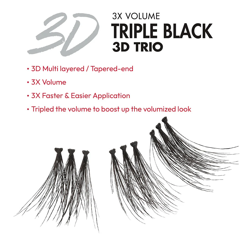 I-ENVY Triple Black Trio Lashes - 3D Trios - Image 11
