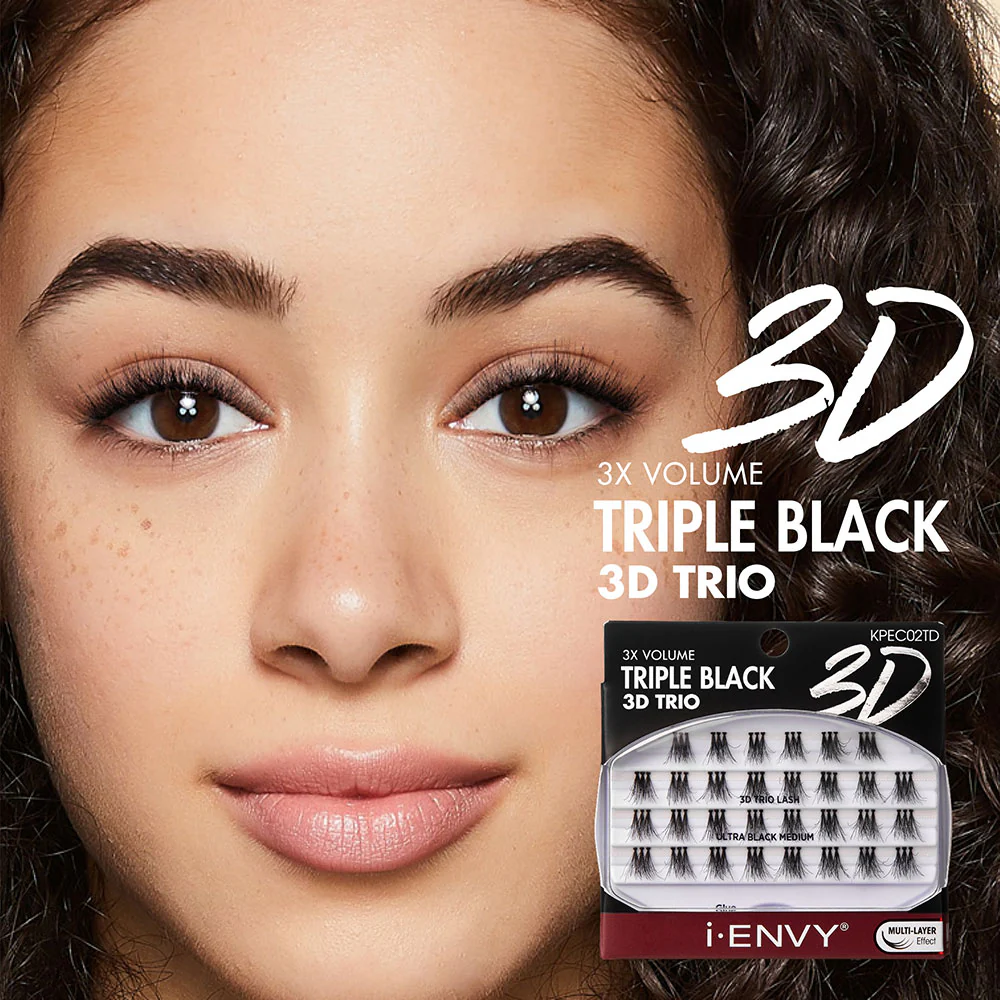 I-ENVY Triple Black Trio Lashes - 3D Trios - Image 2