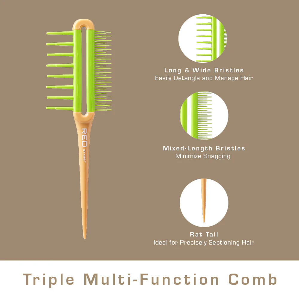 RED by KISS Triple Multi-Function Comb - Image 4