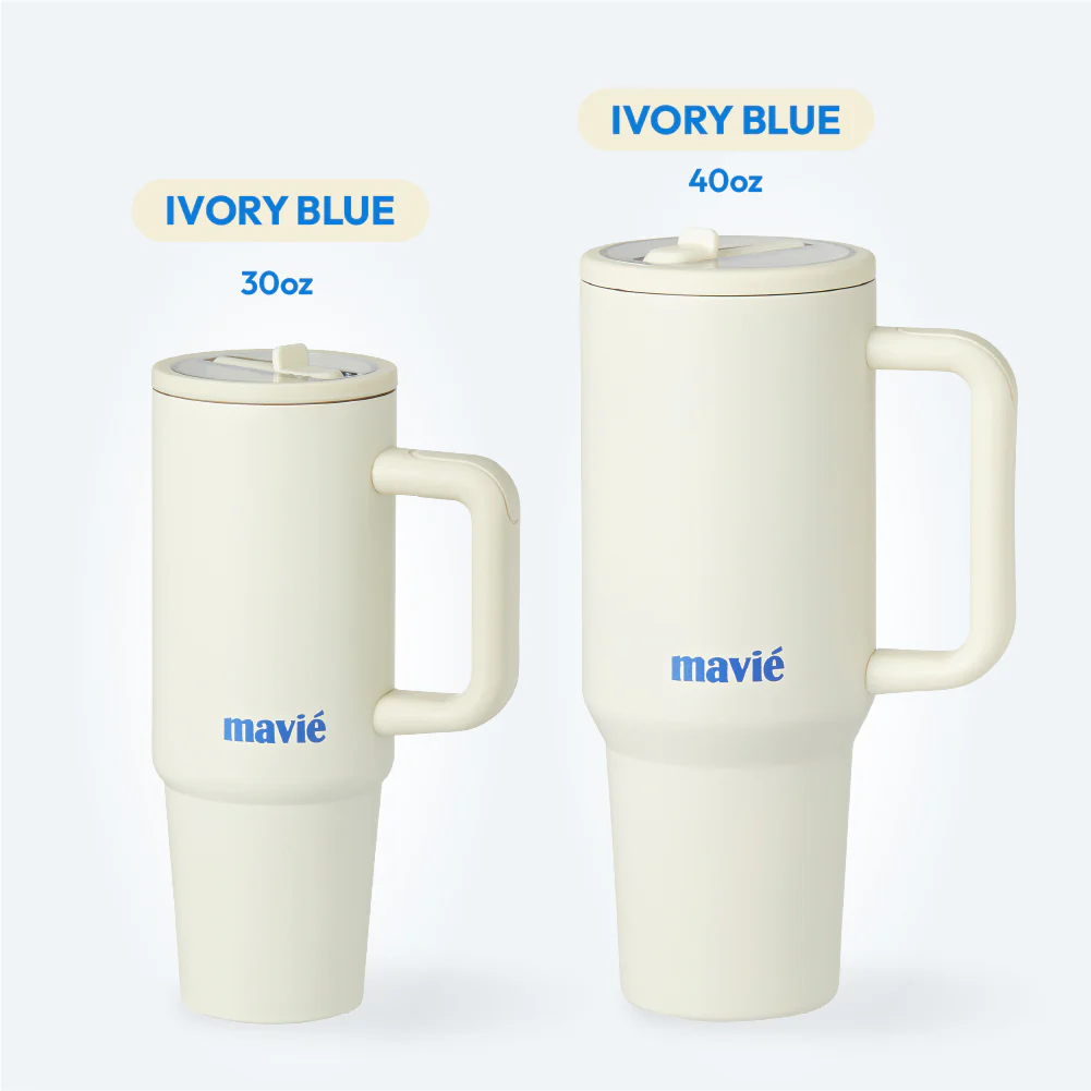 MAVIE Tumbler with Handle & Built-in Flip Straw - Double Insulated Stainless Steel Water Bottle & Travel Coffee Mug (30oz & 40oz) - Image 11