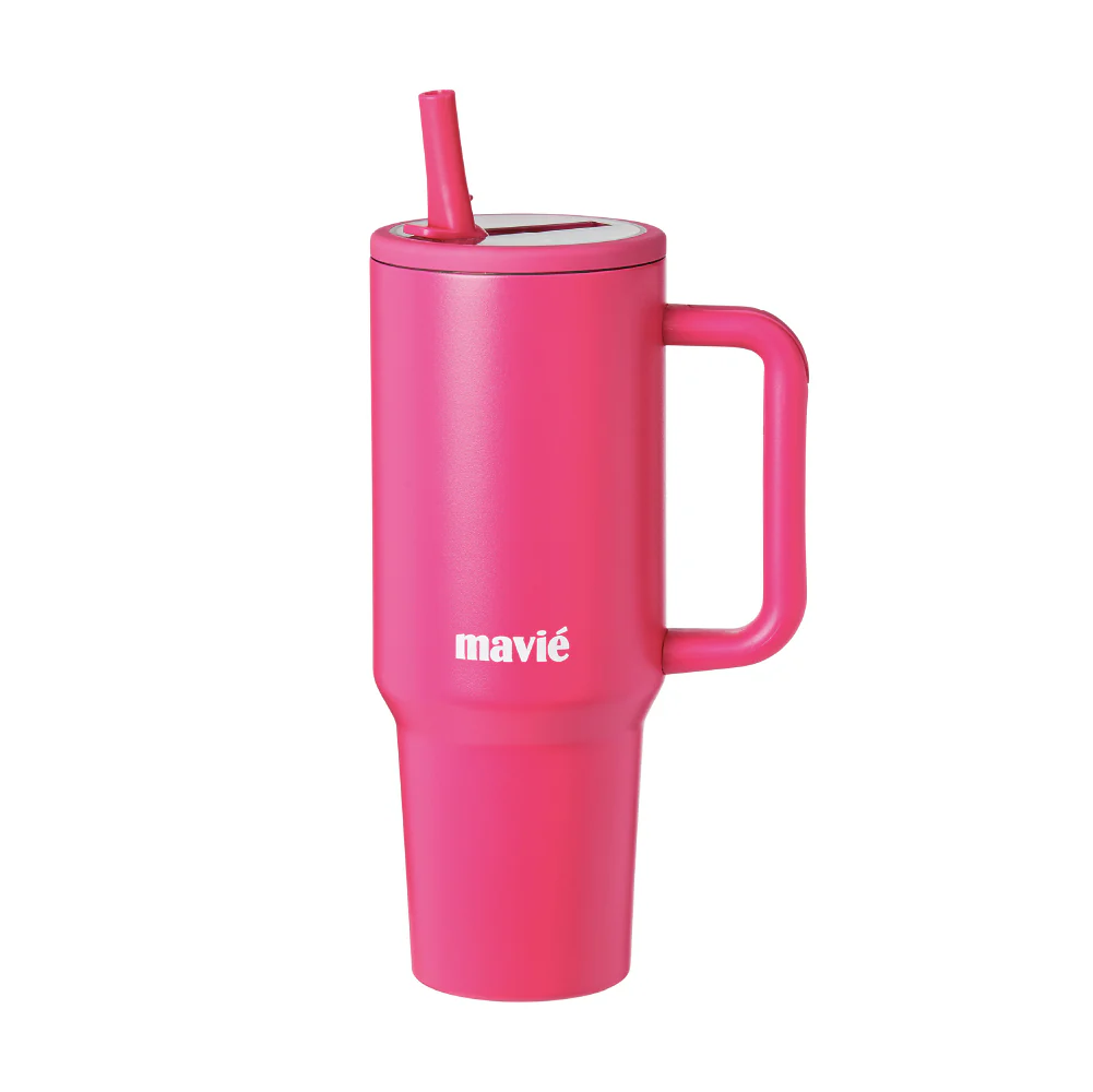 MAVIE Tumbler with Handle & Built-in Flip Straw - Double Insulated Stainless Steel Water Bottle & Travel Coffee Mug (30oz & 40oz) - Image 17