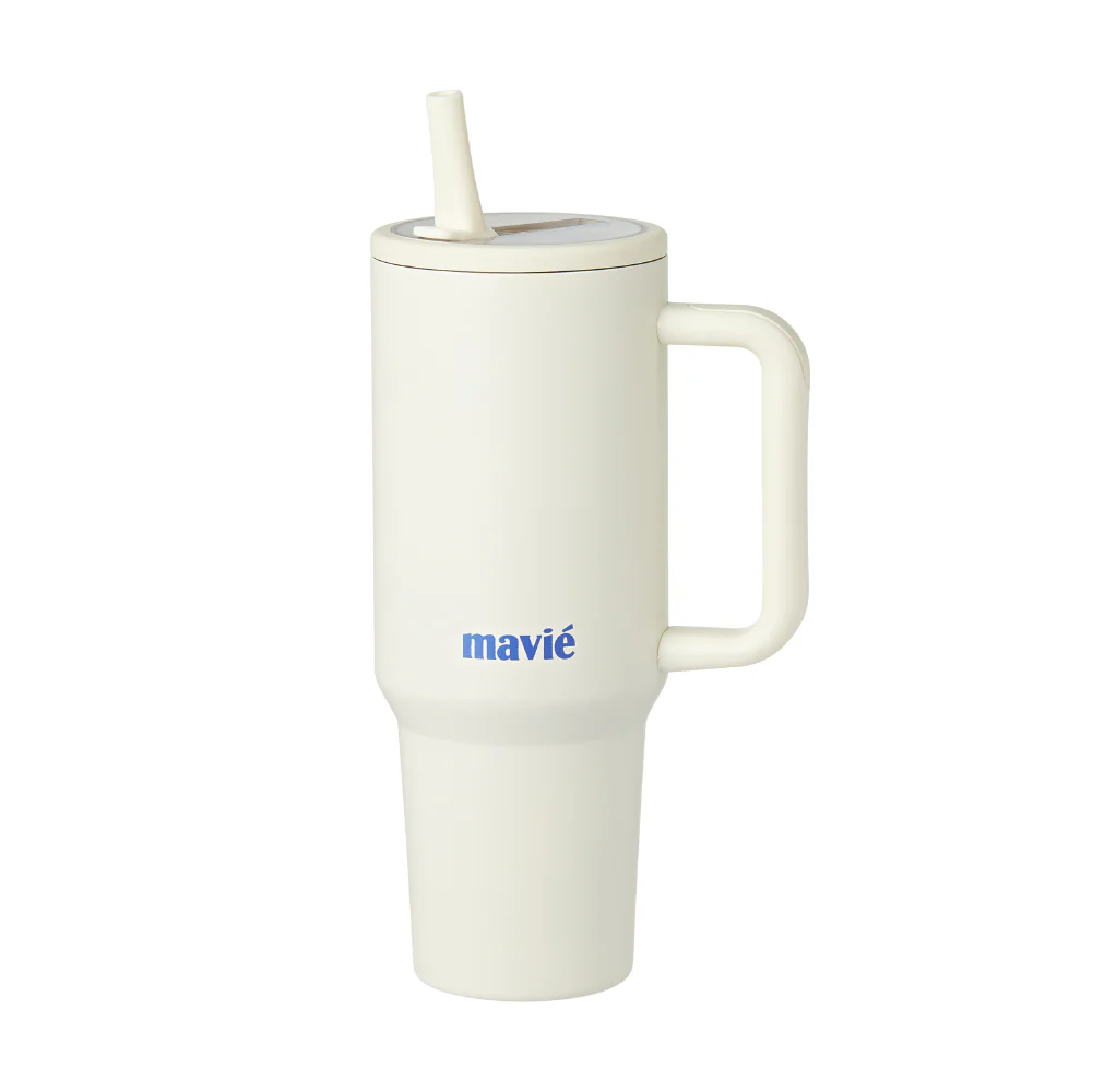 MAVIE Tumbler with Handle & Built-in Flip Straw - Double Insulated Stainless Steel Water Bottle & Travel Coffee Mug (30oz & 40oz) - Image 22