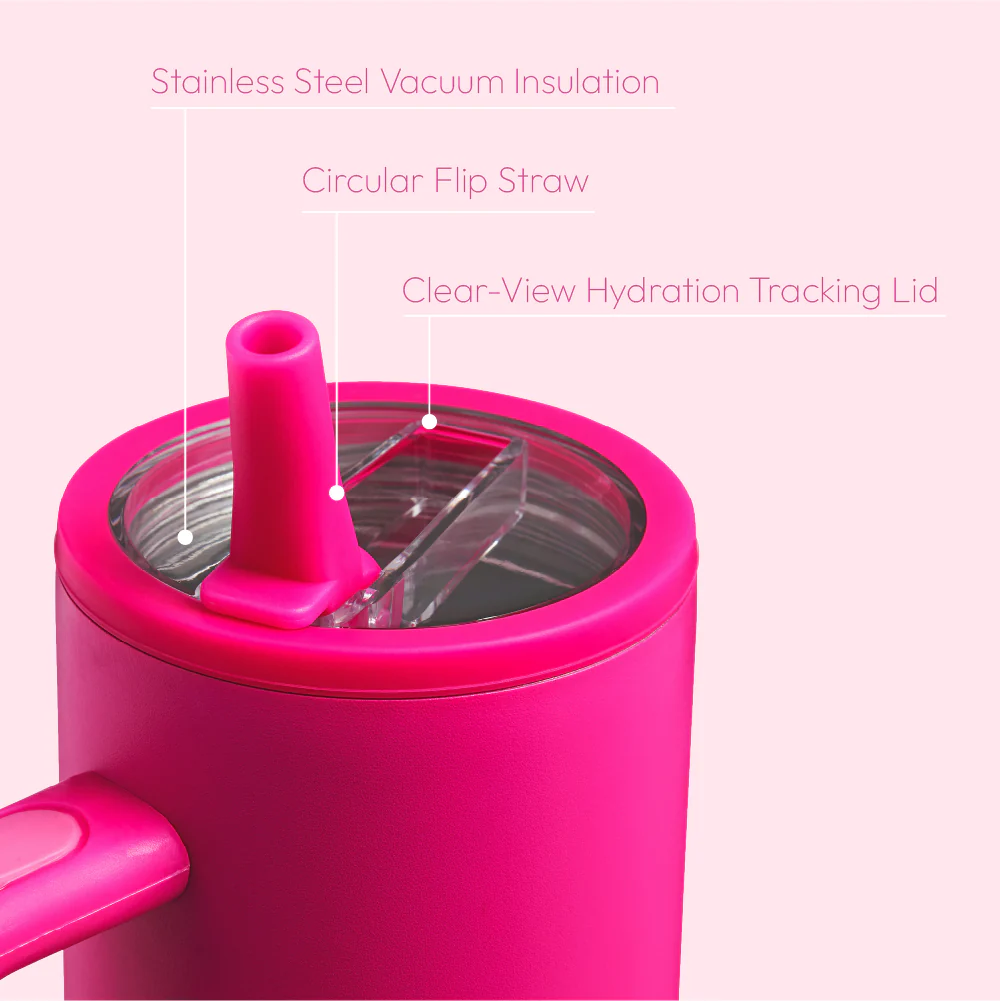 MAVIE Tumbler with Handle & Built-in Flip Straw - Double Insulated Stainless Steel Water Bottle & Travel Coffee Mug (30oz & 40oz) - Image 4