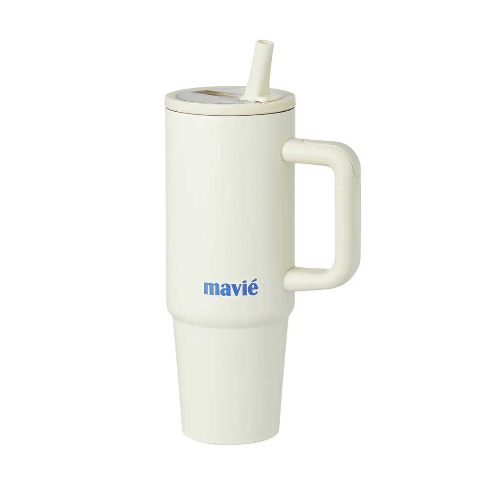 MAVIE Tumbler with Handle & Built-in Flip Straw - Double Insulated Stainless Steel Water Bottle & Travel Coffee Mug (30oz & 40oz) - Image 7