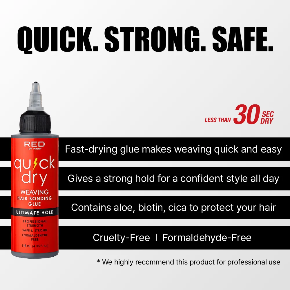 RED by KISS Ultimate Hold Quick Dry Hair Bonding Weave Glue - Image 18