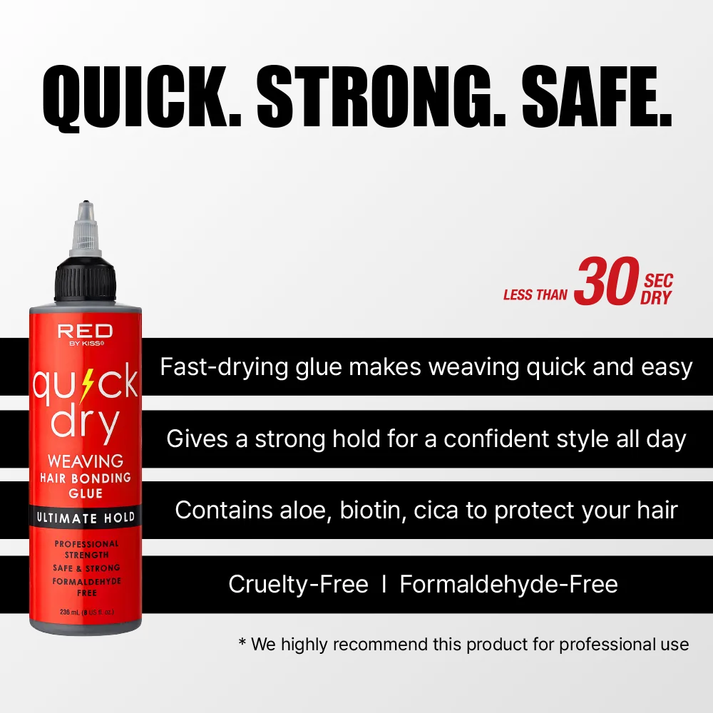 RED by KISS Ultimate Hold Quick Dry Hair Bonding Weave Glue - Image 26