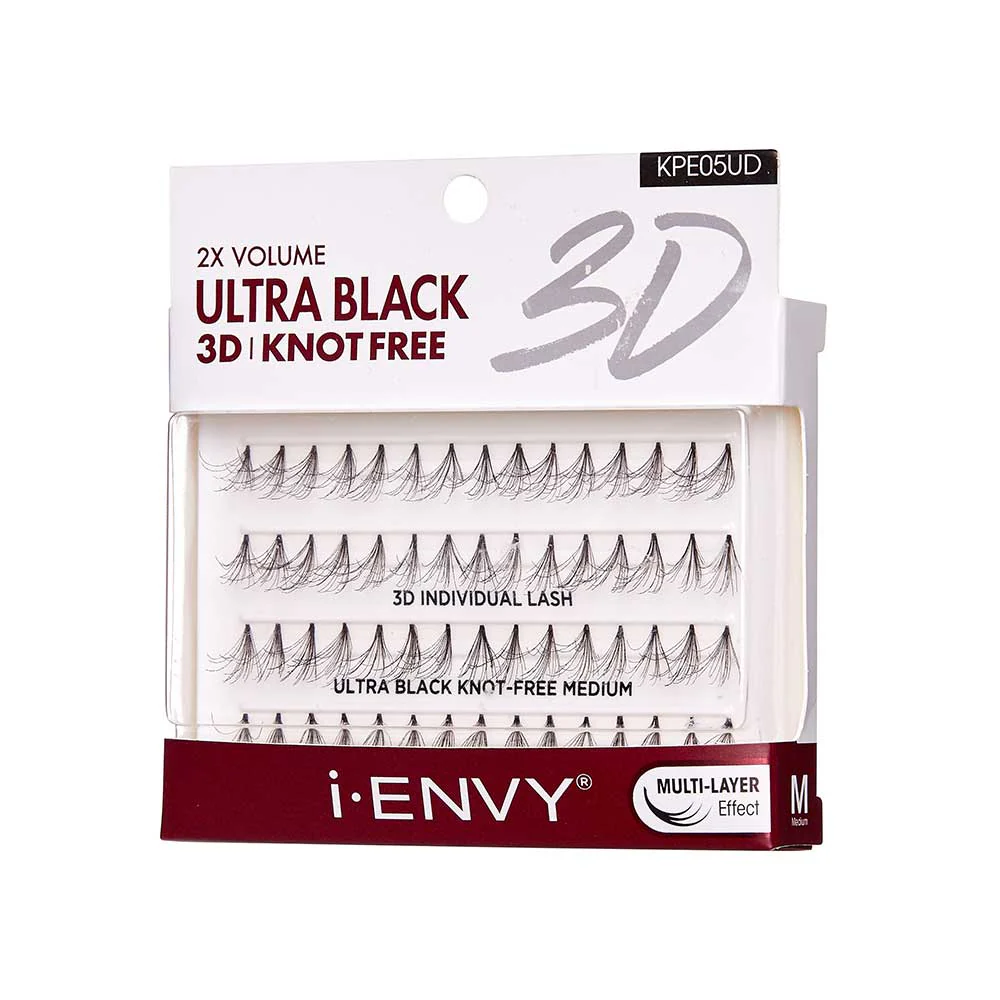 I-ENVY Ultra Black 3D Knot Free Individual Lash (70pcs) - Image 3