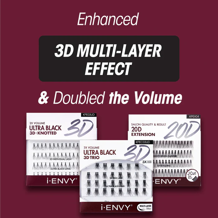 I-ENVY Ultra Black 3D Knotted Individual Lash (70pcs) - Image 12