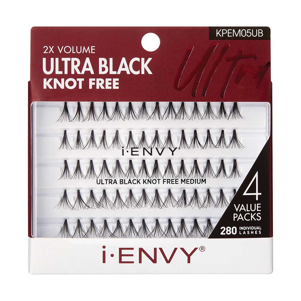 I-ENVY Ultra Black Knot Free Individual Lash 4 Value Packs (280pcs) - Image 3