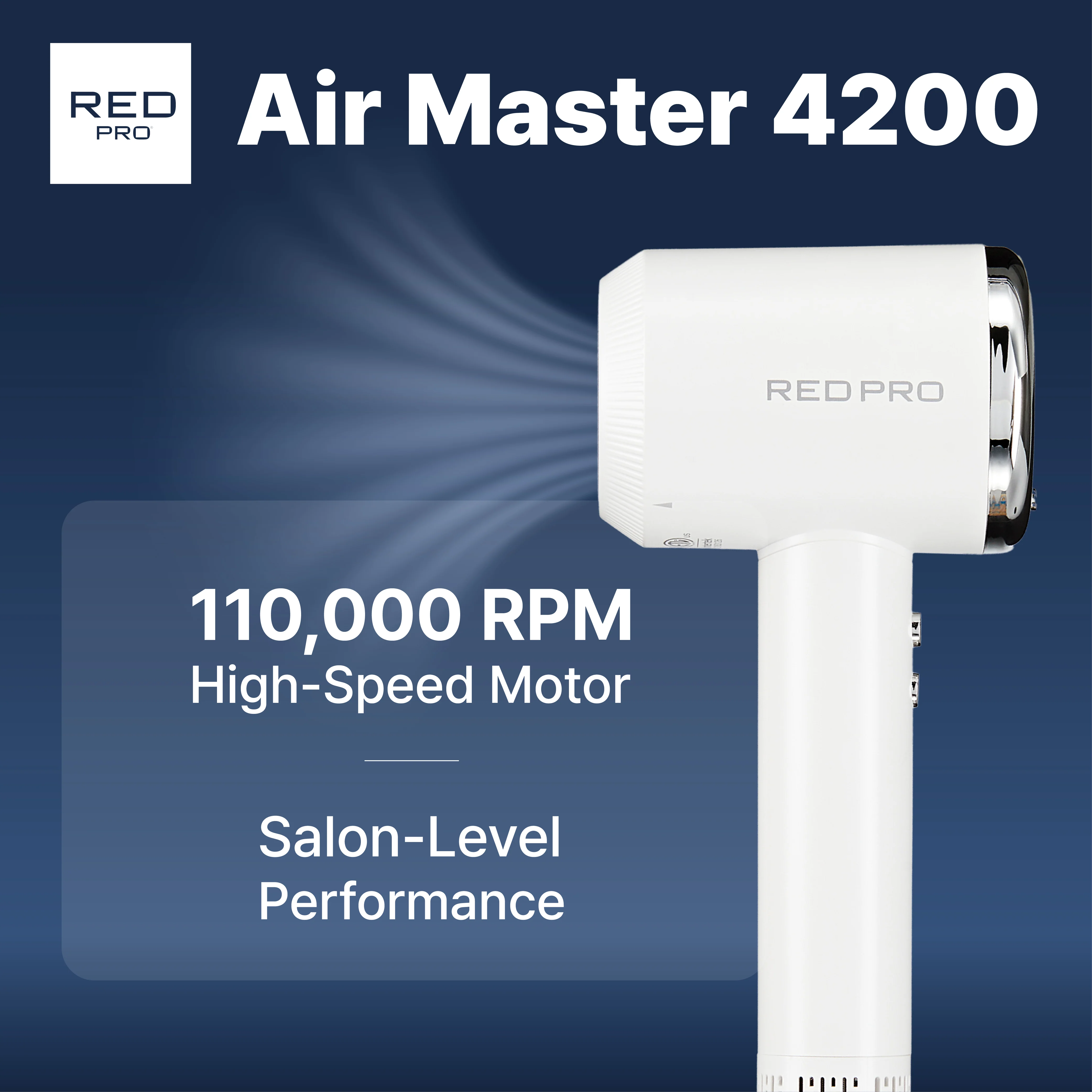 Red PRO Ultra-Lightweight Air Master 4200 High-Speed Hair Dryer 110,000 RPM BLDC Motor - Image 5