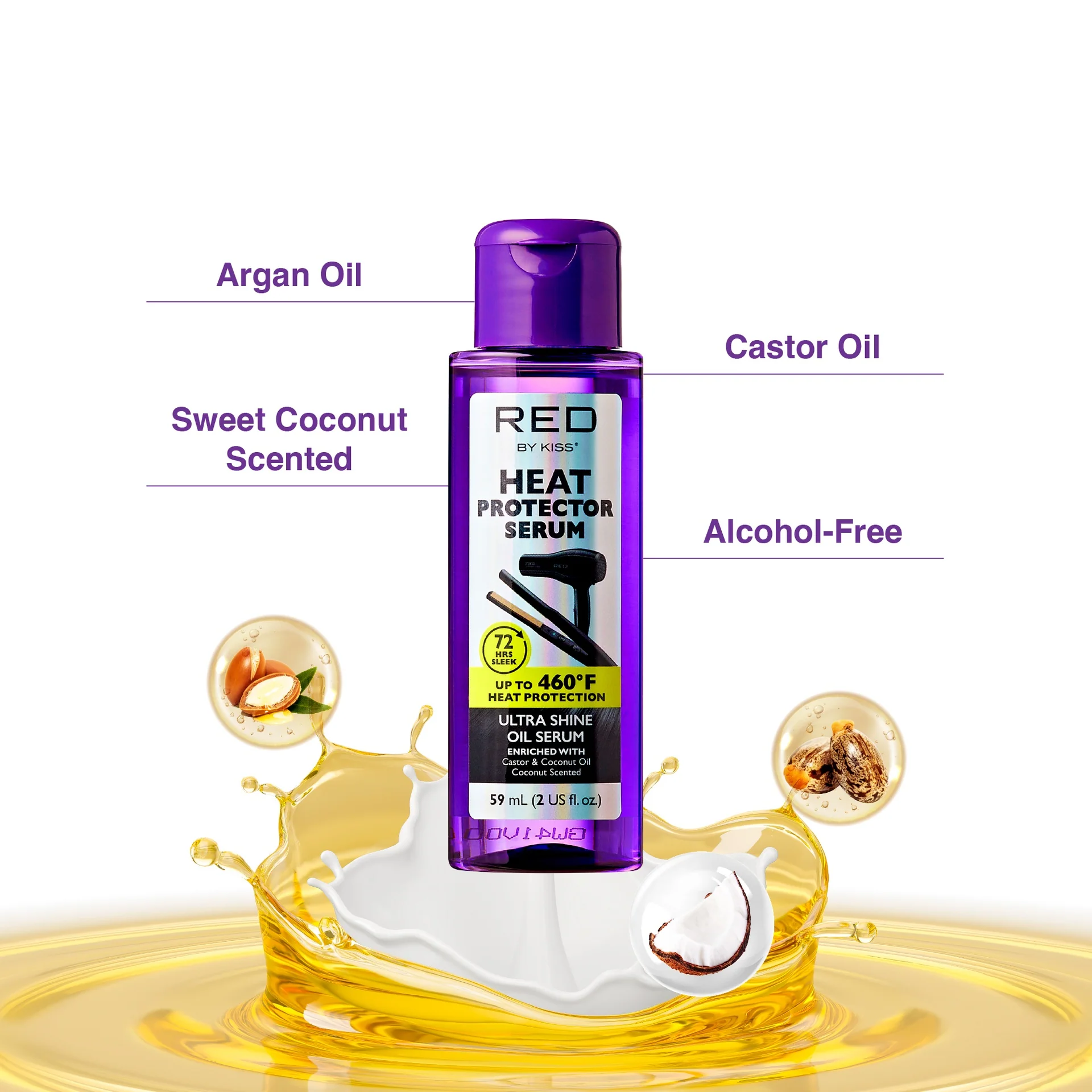 RED by KISS Ultra Shine Heat Protector Oil Serum - Image 2