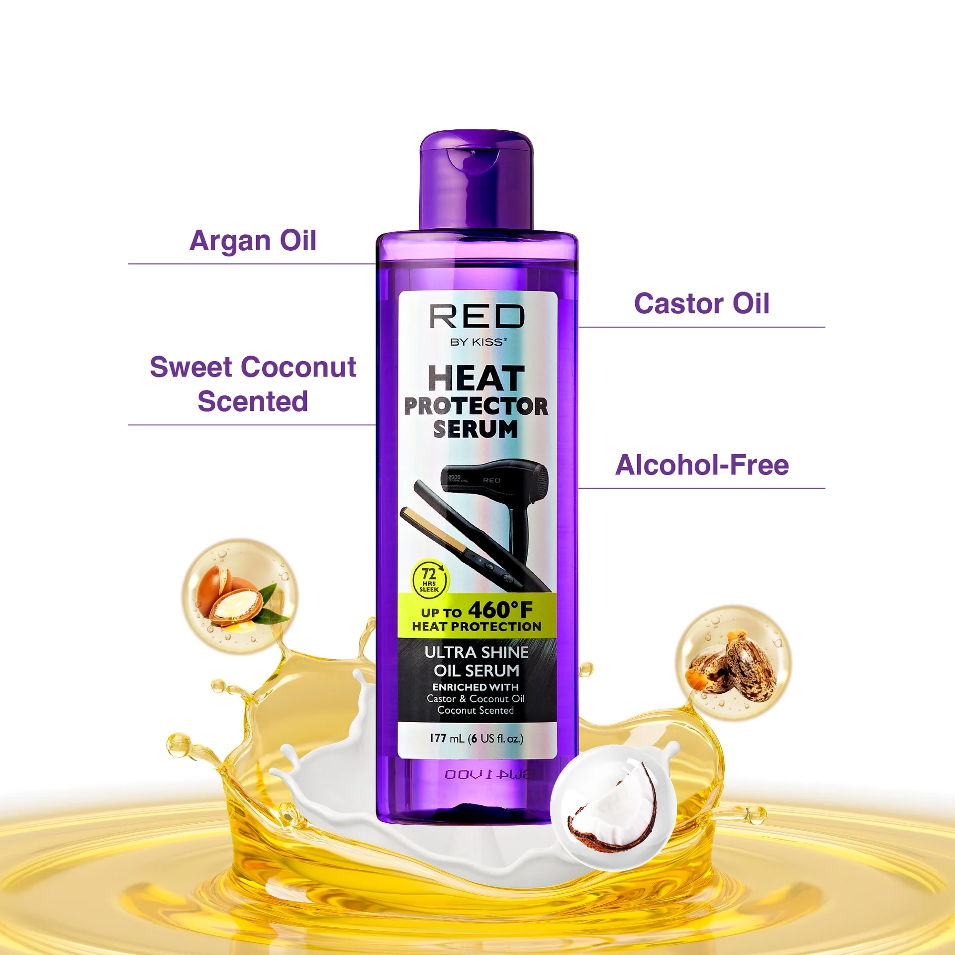 RED by KISS Ultra Shine Heat Protector Oil Serum - Image 9