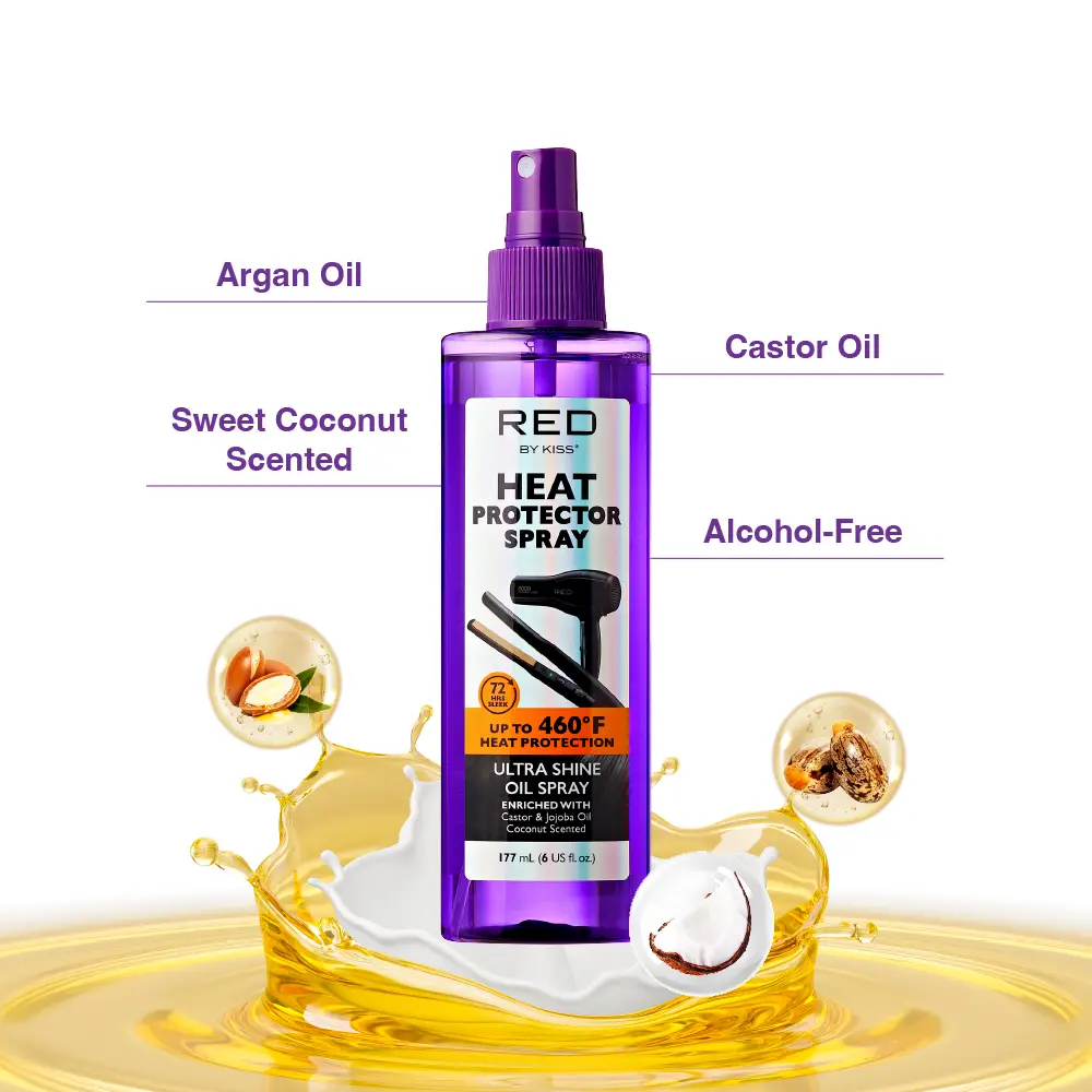 RED by KISS Ultra Shine Heat Protector Oil Spray - Image 8