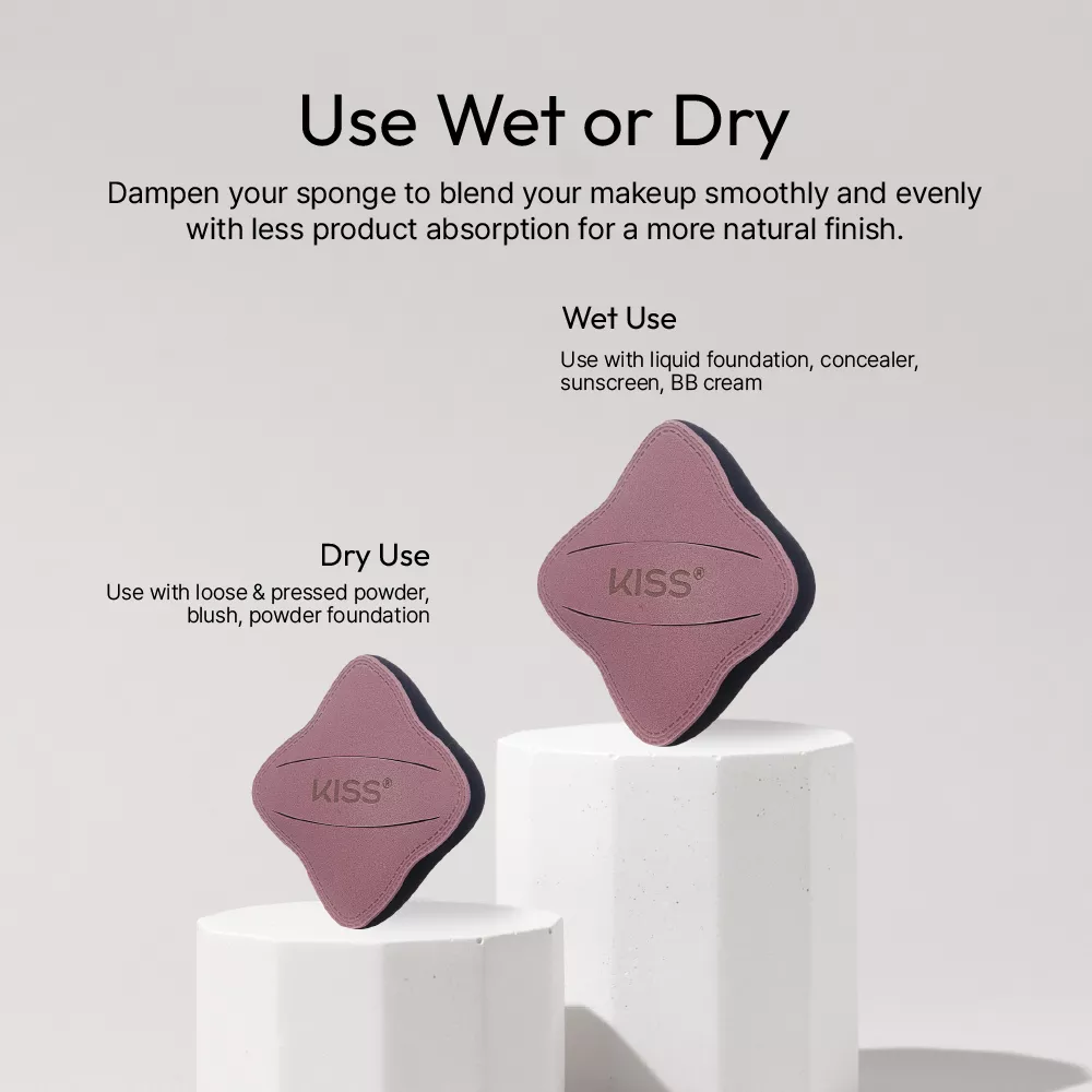 Kiss New York Velvet Cloud Latex Free Wet or Dry Reusable Makeup Sponge Puff For Liquids & Powders - Image 15
