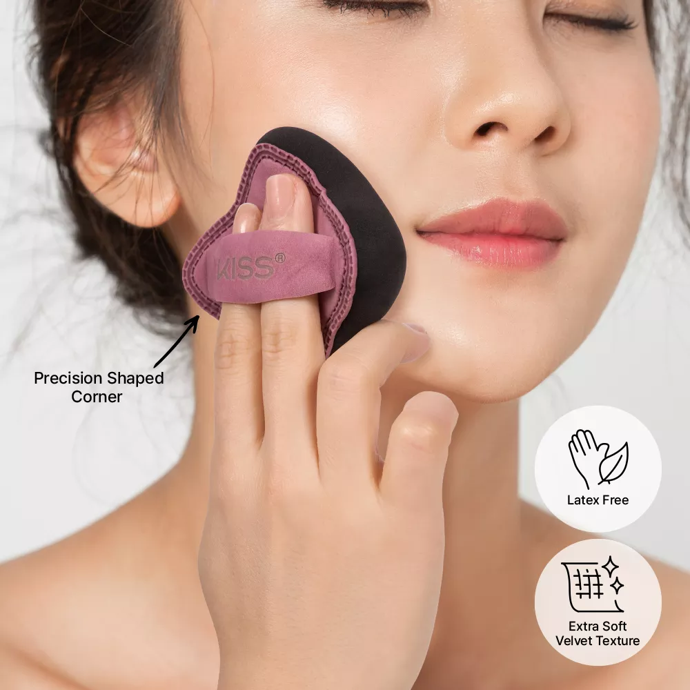 Kiss New York Velvet Cloud Latex Free Wet or Dry Reusable Makeup Sponge Puff For Liquids & Powders - Image 2