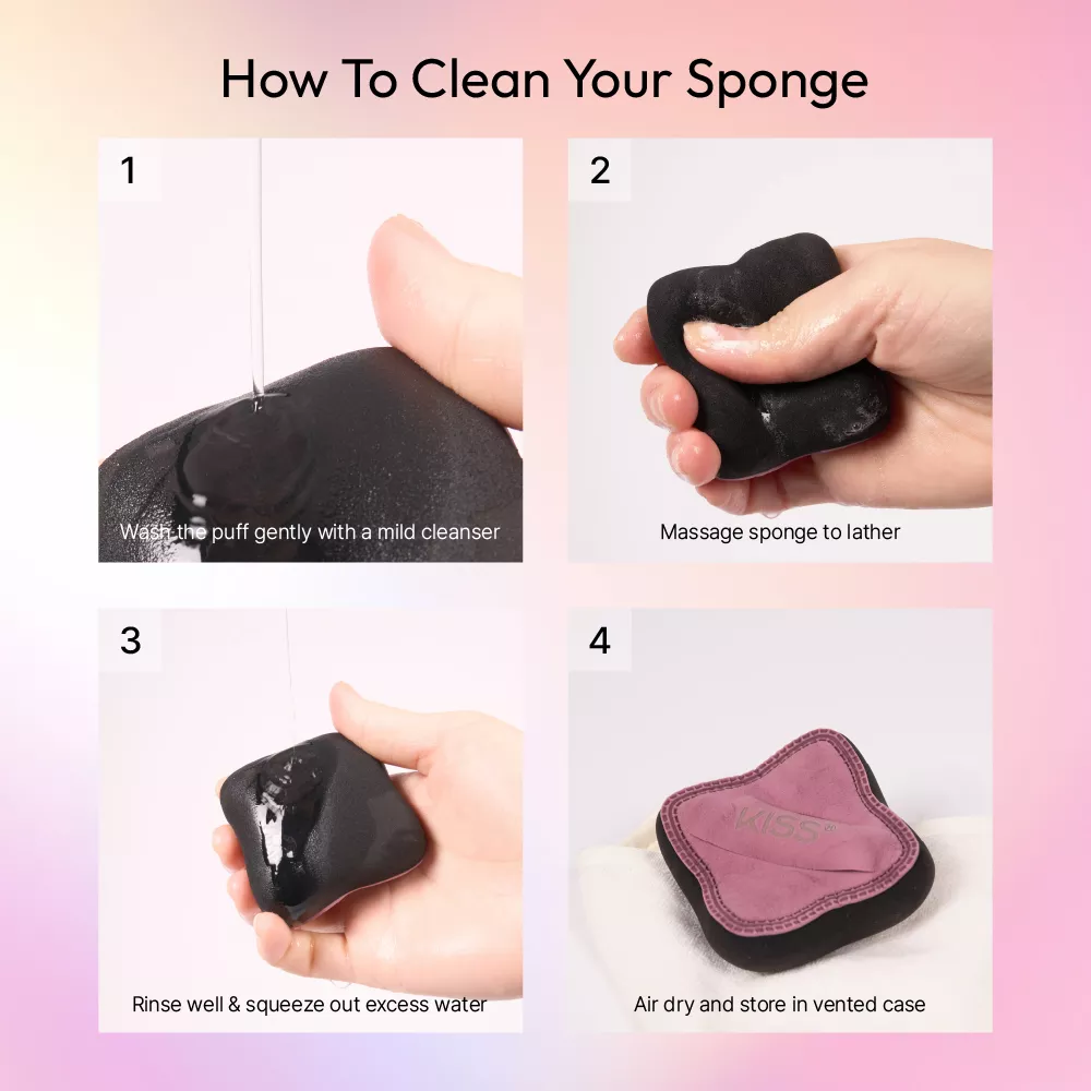 Kiss New York Velvet Cloud Latex Free Wet or Dry Reusable Makeup Sponge Puff For Liquids & Powders - Image 6