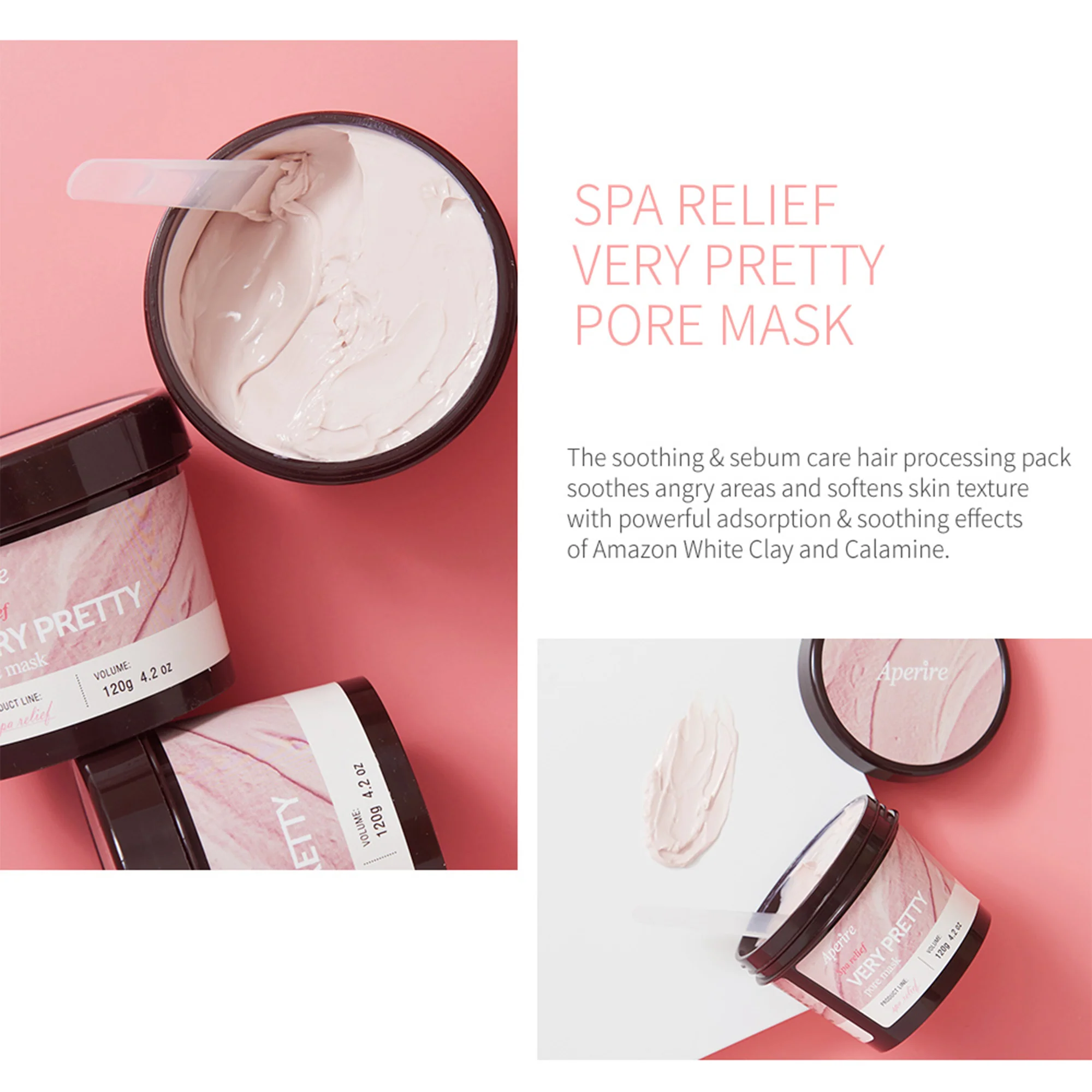 Aperire Very Pretty Pore Mask – Pore Tightening Pink Clay Mask with Calamine & Centella for Blackheads - Image 10