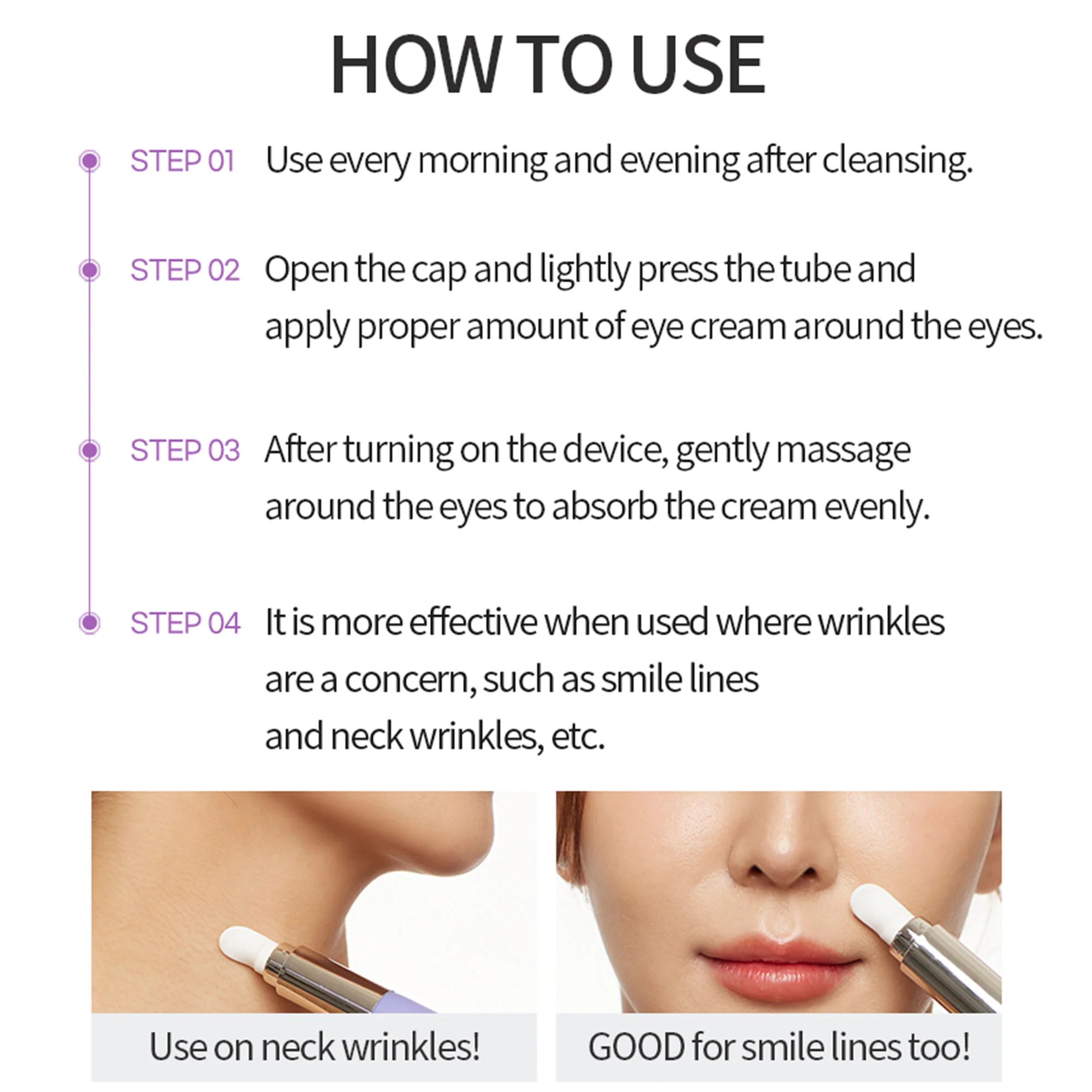 SOBASE Vibrating Eye Cream for Puffy Eyes & Dark Circles - Anti-Aging Collagen Built-in Galvanic Massager - Image 10