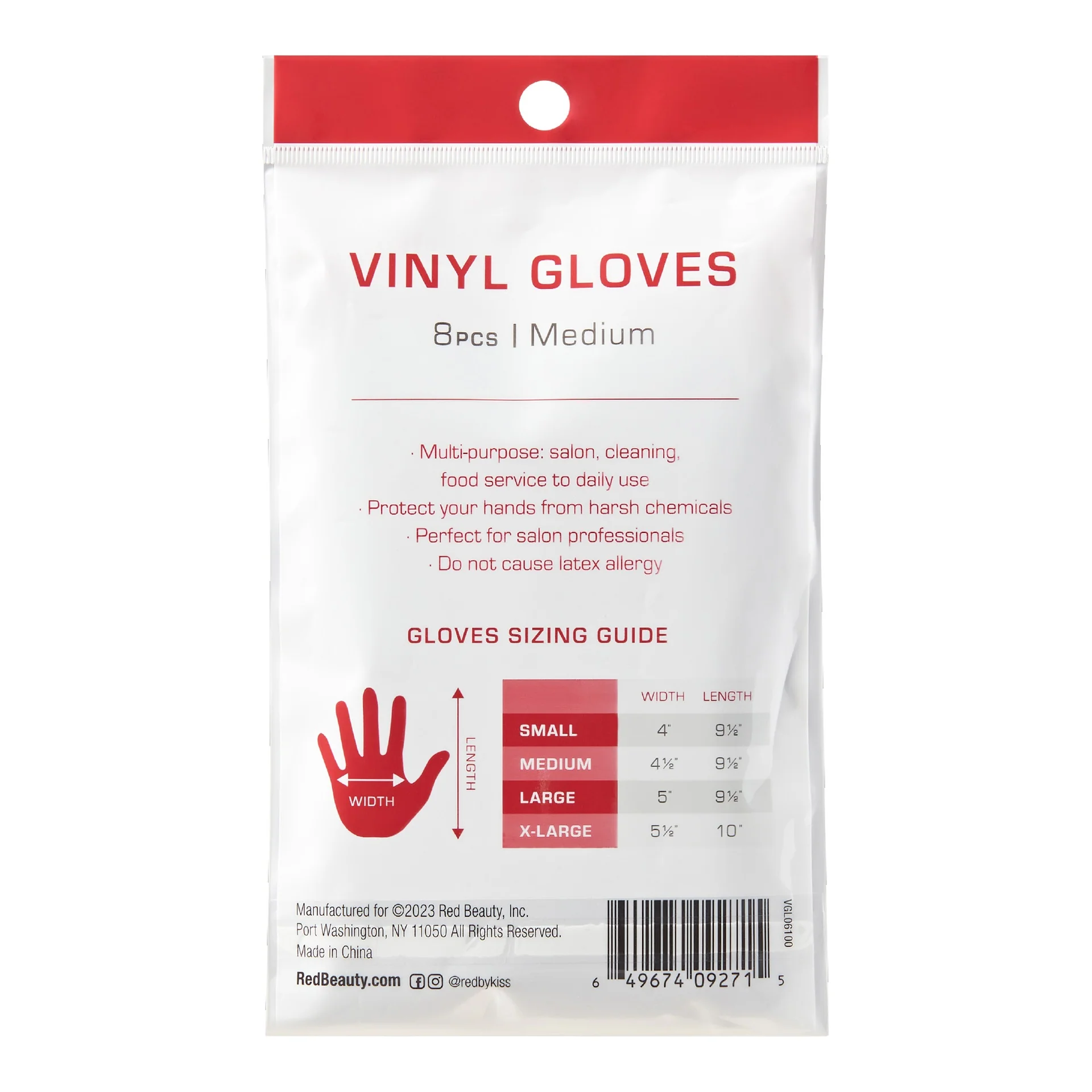 RED by KISS Vinyl Gloves (8pcs) - Image 12