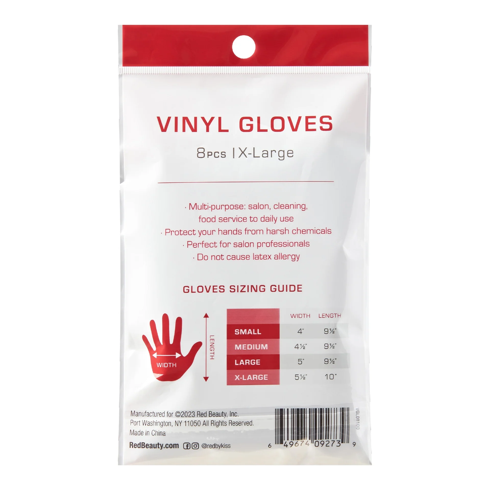 RED by KISS Vinyl Gloves (8pcs) - Image 24