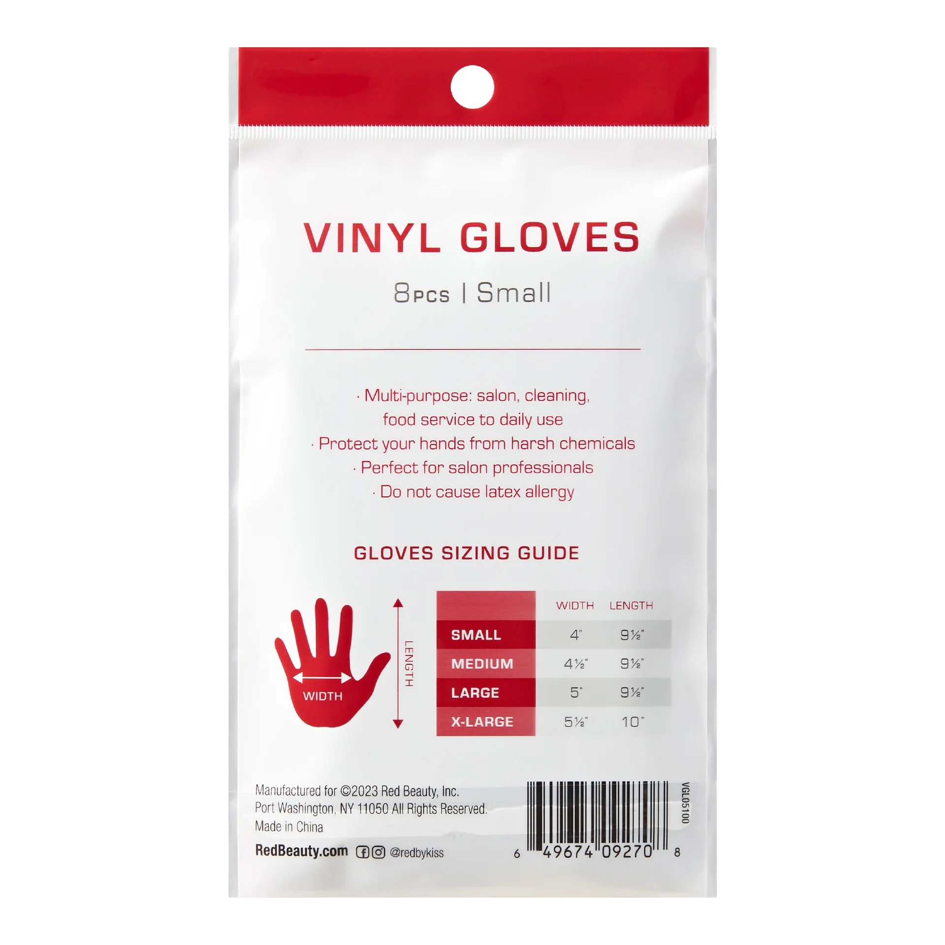 RED by KISS Vinyl Gloves (8pcs) - Image 6