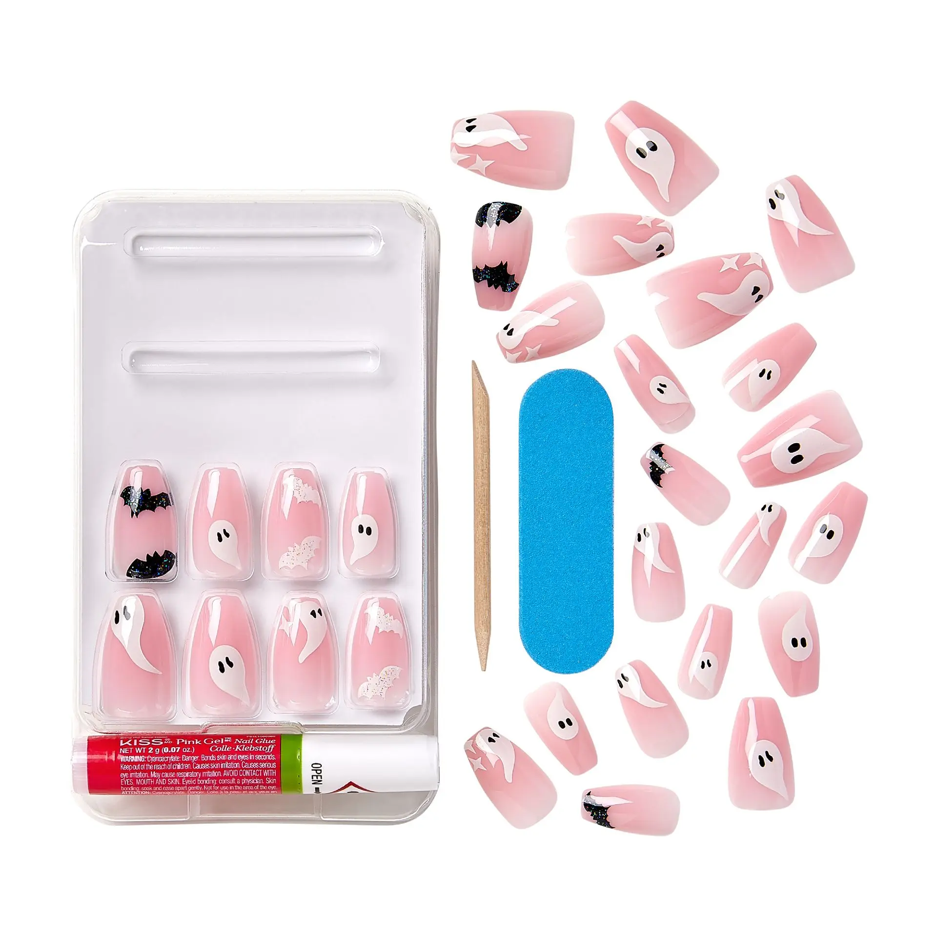 KISS Voguish Glow In The Dark Halloween Glue-On Nails - Image 15