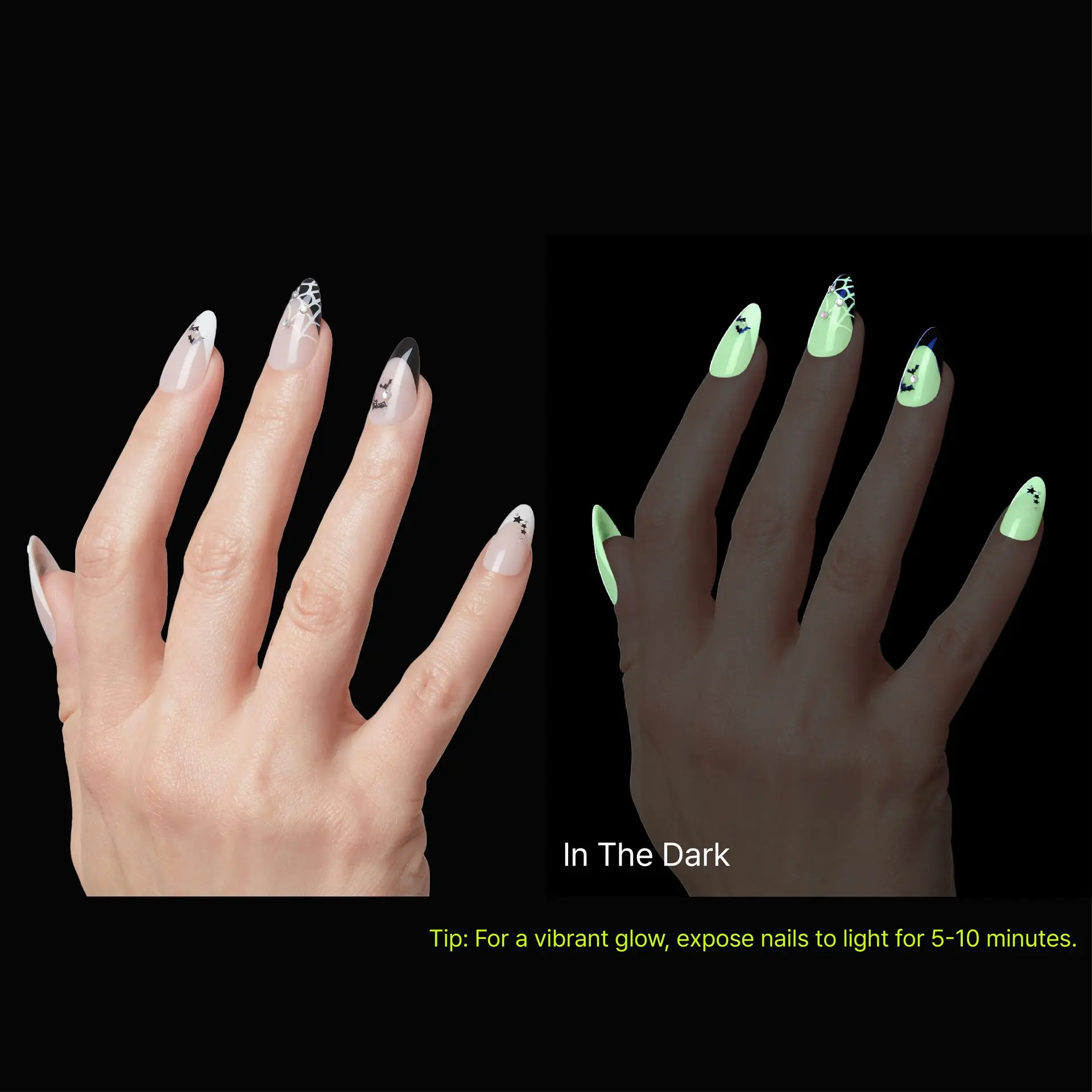KISS Voguish Glow In The Dark Halloween Glue-On Nails - Image 3