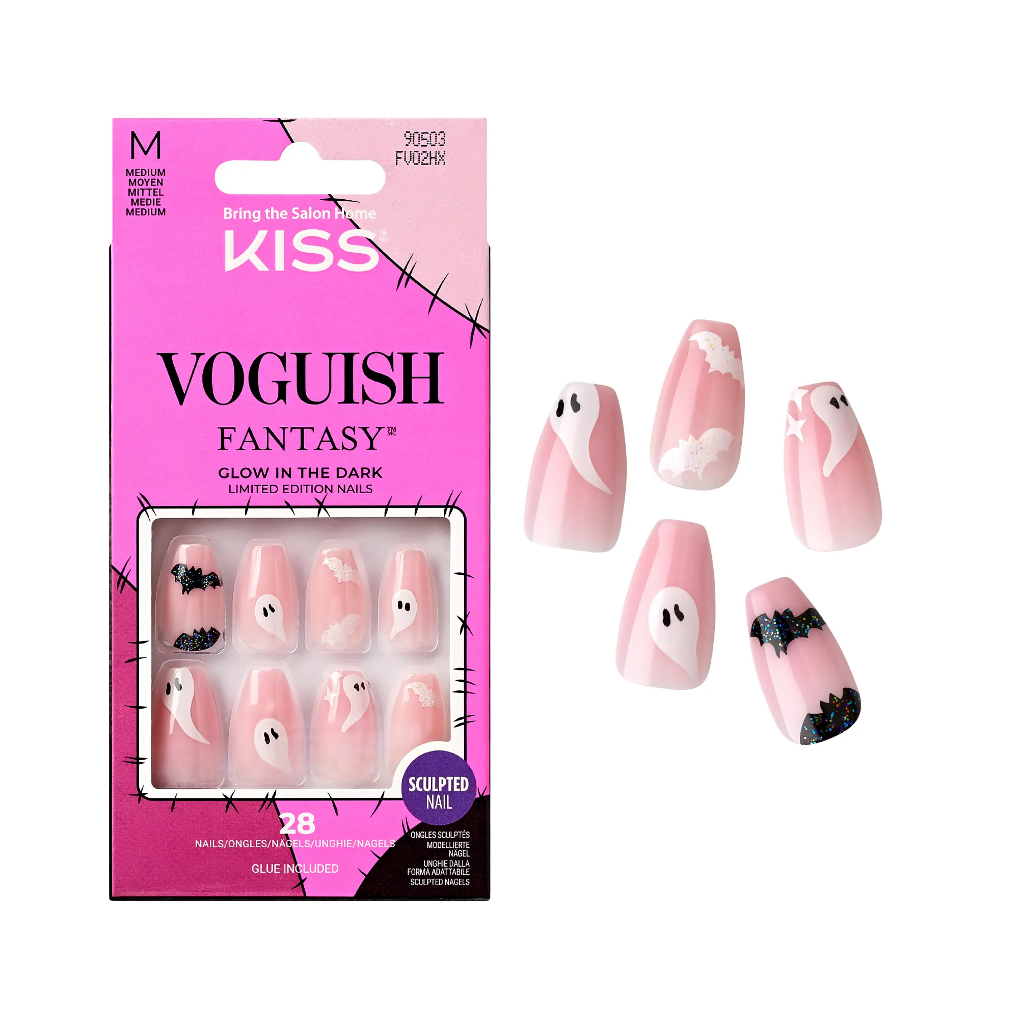 KISS Voguish Glow In The Dark Halloween Glue-On Nails - Image 9