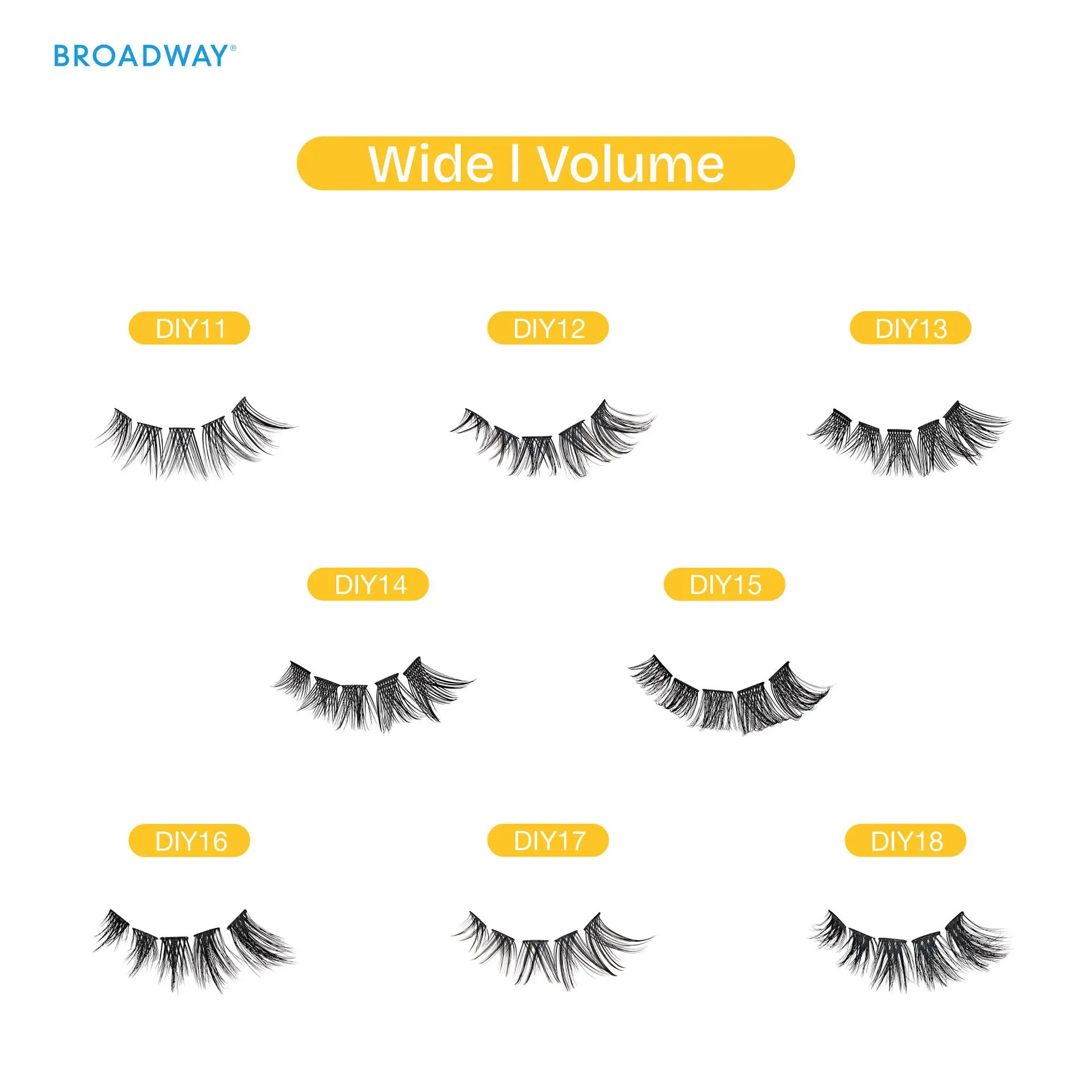 Broadway Volume DIY Cluster Lashes - Full, Fluffy Lash Extensions (56-112pcs) - Image 12