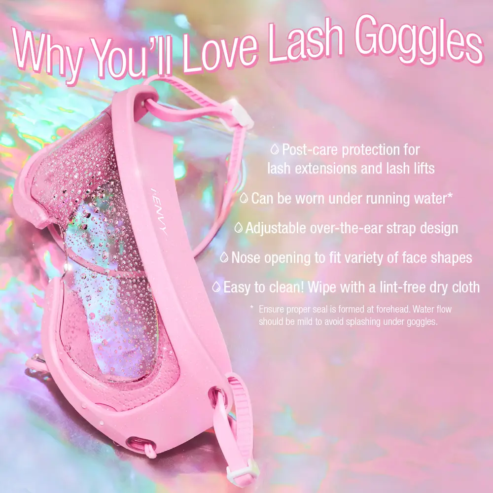 I-ENVY Waterproof Lash Goggles with Ear Straps – Shower Protection - Image 7