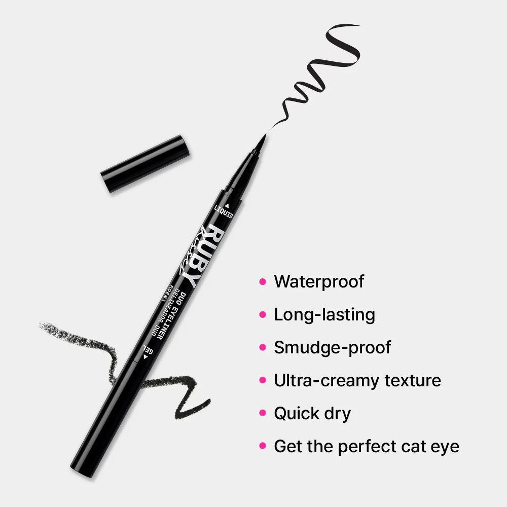 Ruby Kisses Waterproof Liquid & Gel Duo Eyeliner - Image 6