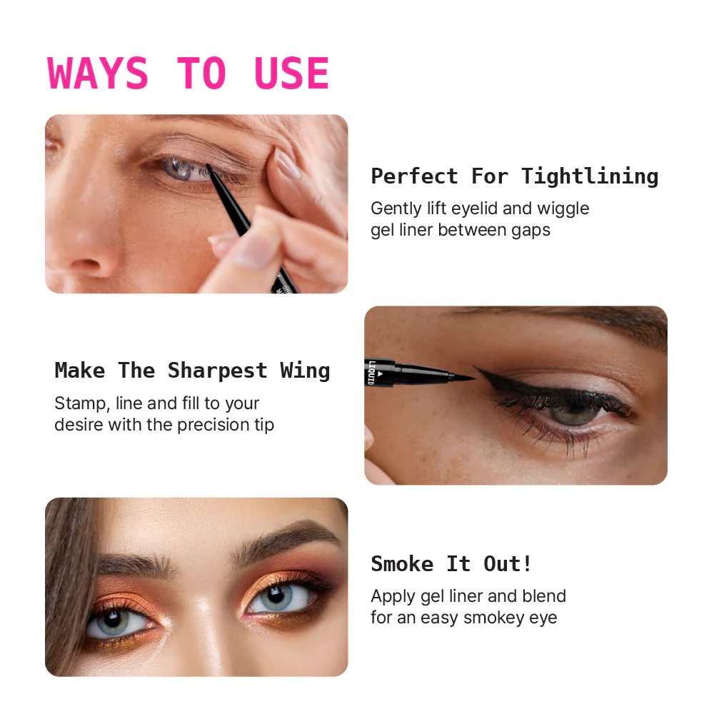 Ruby Kisses Waterproof Liquid & Gel Duo Eyeliner - Image 7