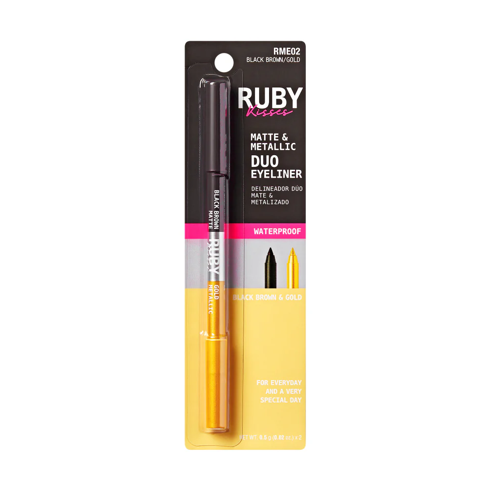 Ruby Kisses Waterproof Matte & Metallic Duo Eyeliner - Image 10