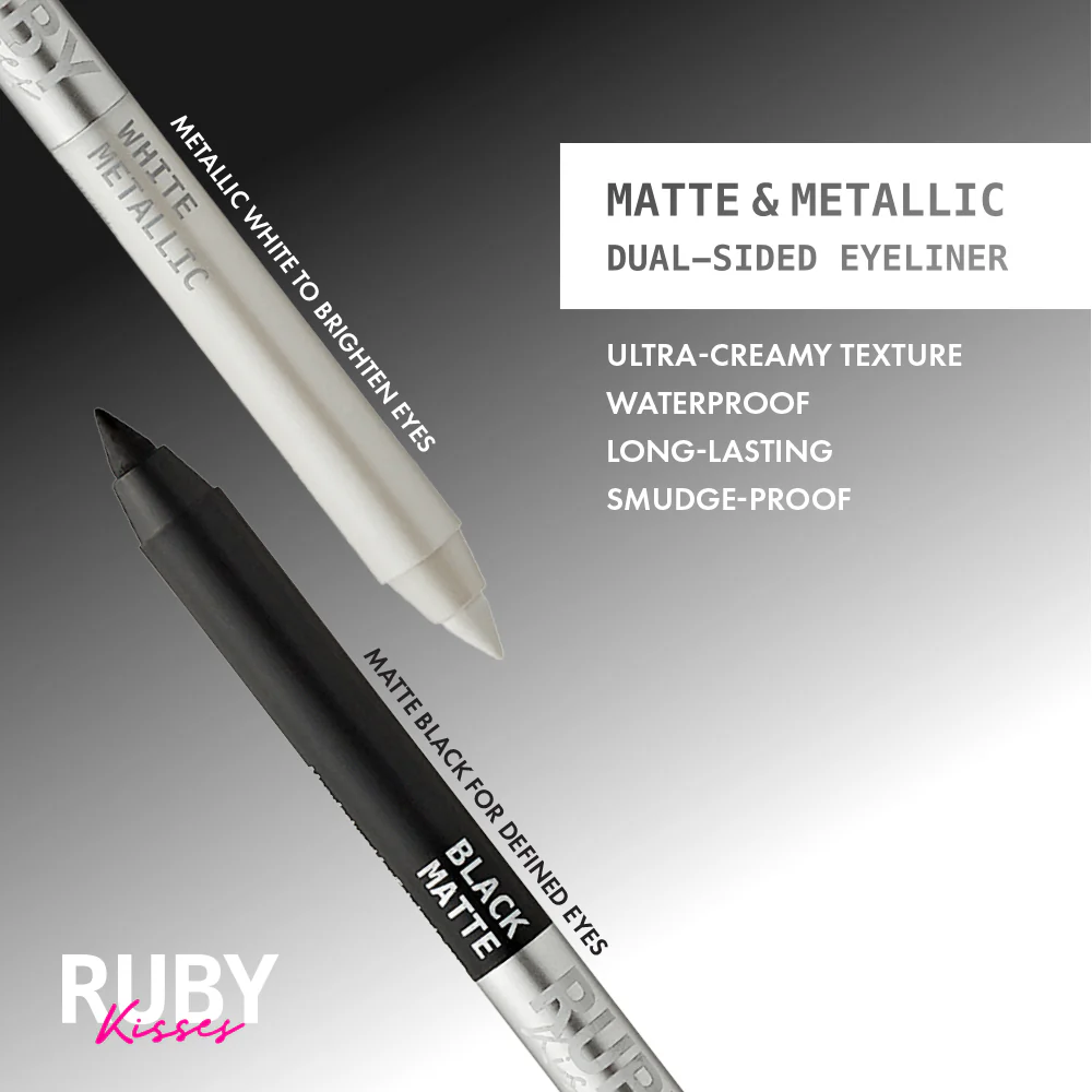 Ruby Kisses Waterproof Matte & Metallic Duo Eyeliner - Image 17
