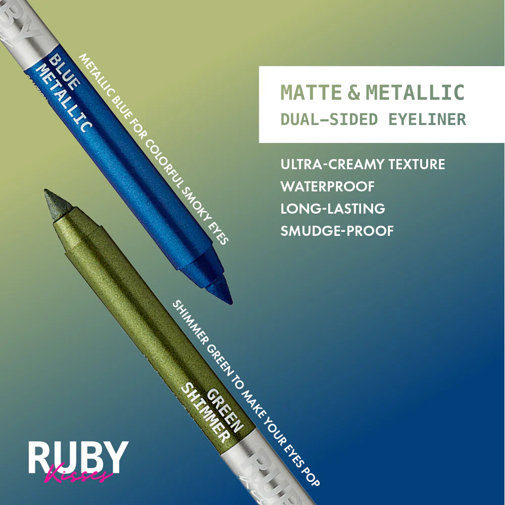 Ruby Kisses Waterproof Matte & Metallic Duo Eyeliner - Image 20