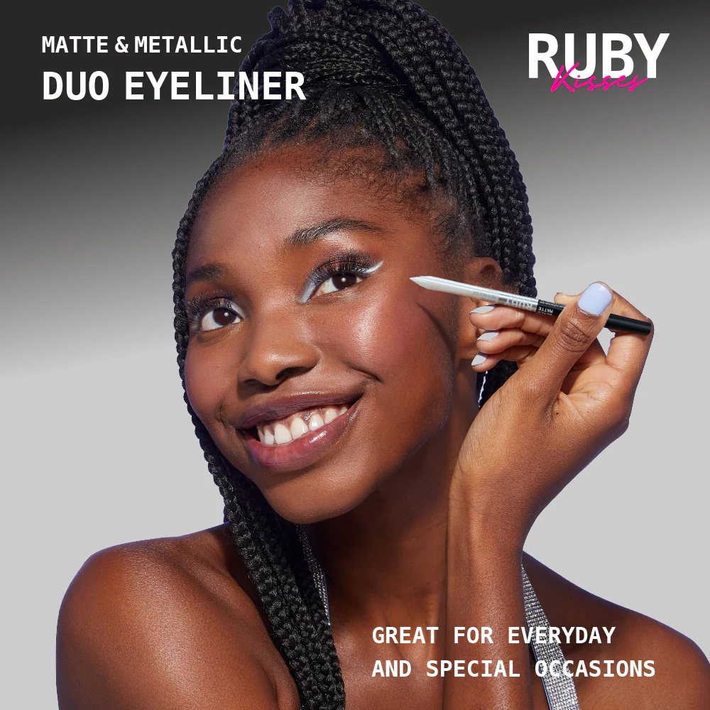 Ruby Kisses Waterproof Matte & Metallic Duo Eyeliner - Image 5