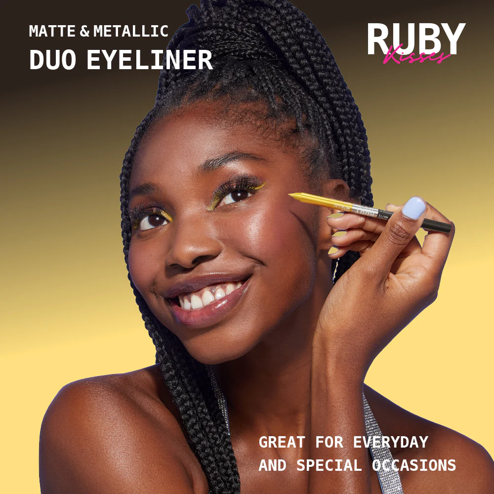 Ruby Kisses Waterproof Matte & Metallic Duo Eyeliner - Image 6