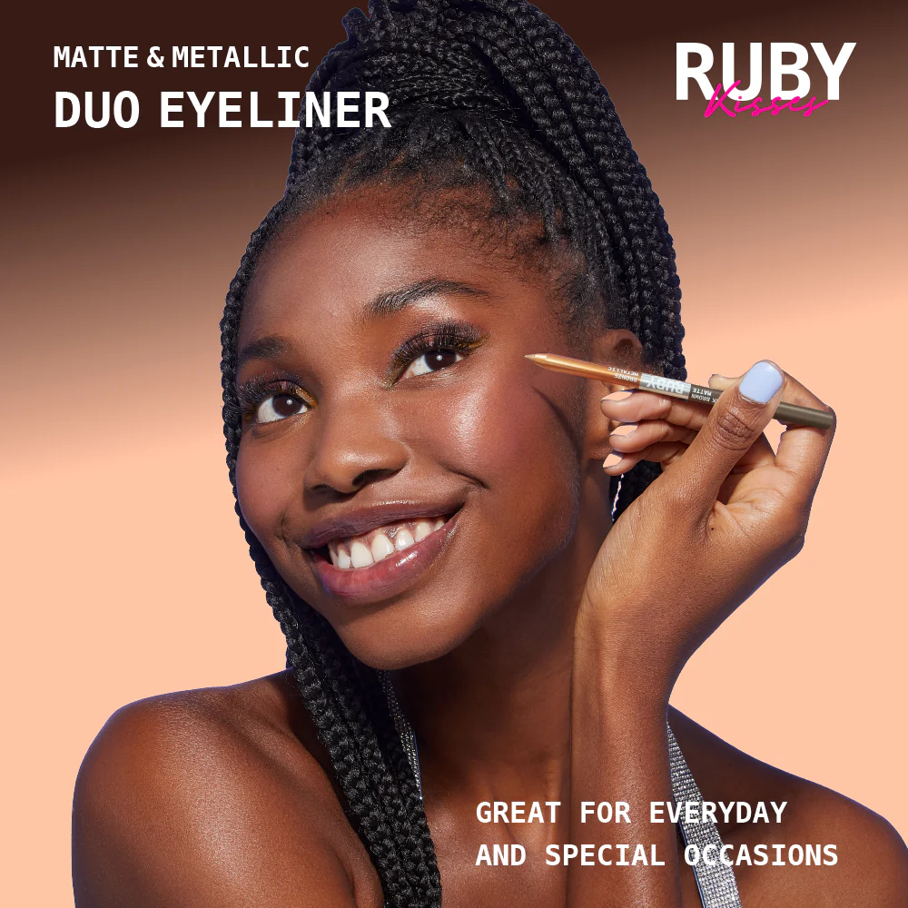 Ruby Kisses Waterproof Matte & Metallic Duo Eyeliner - Image 7