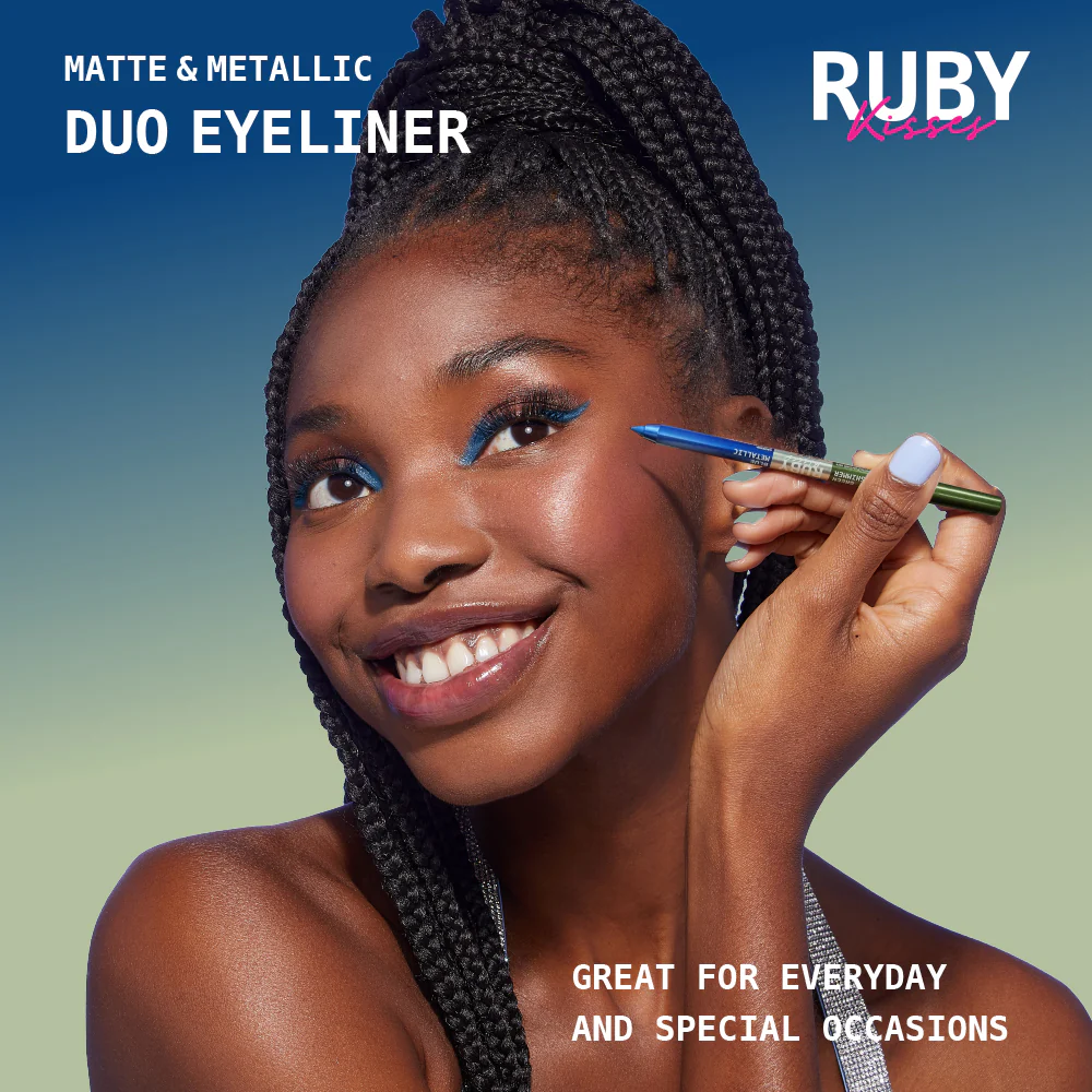 Ruby Kisses Waterproof Matte & Metallic Duo Eyeliner - Image 8