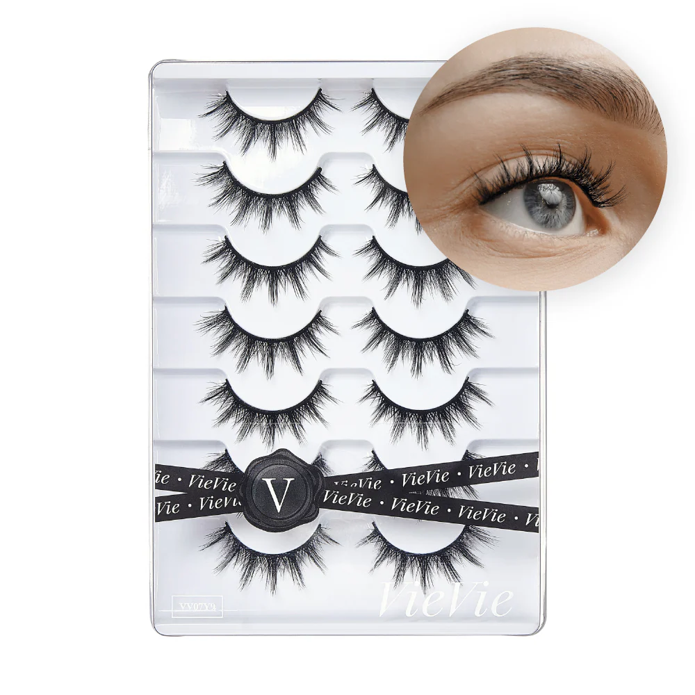 Vie Vie Wispy Faux Mink False Strip Lashes – 7 Pairs - Image 48