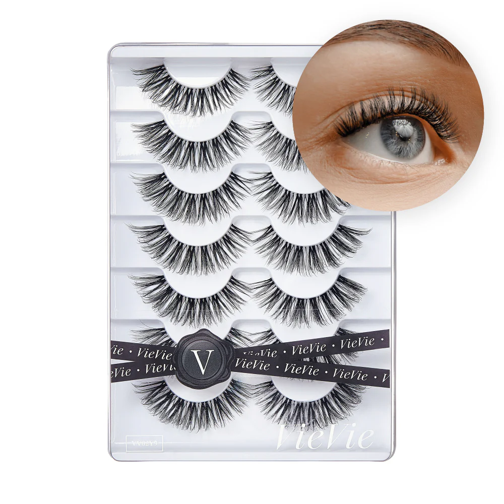 Vie Vie Wispy Faux Mink False Strip Lashes – 7 Pairs - Image 8
